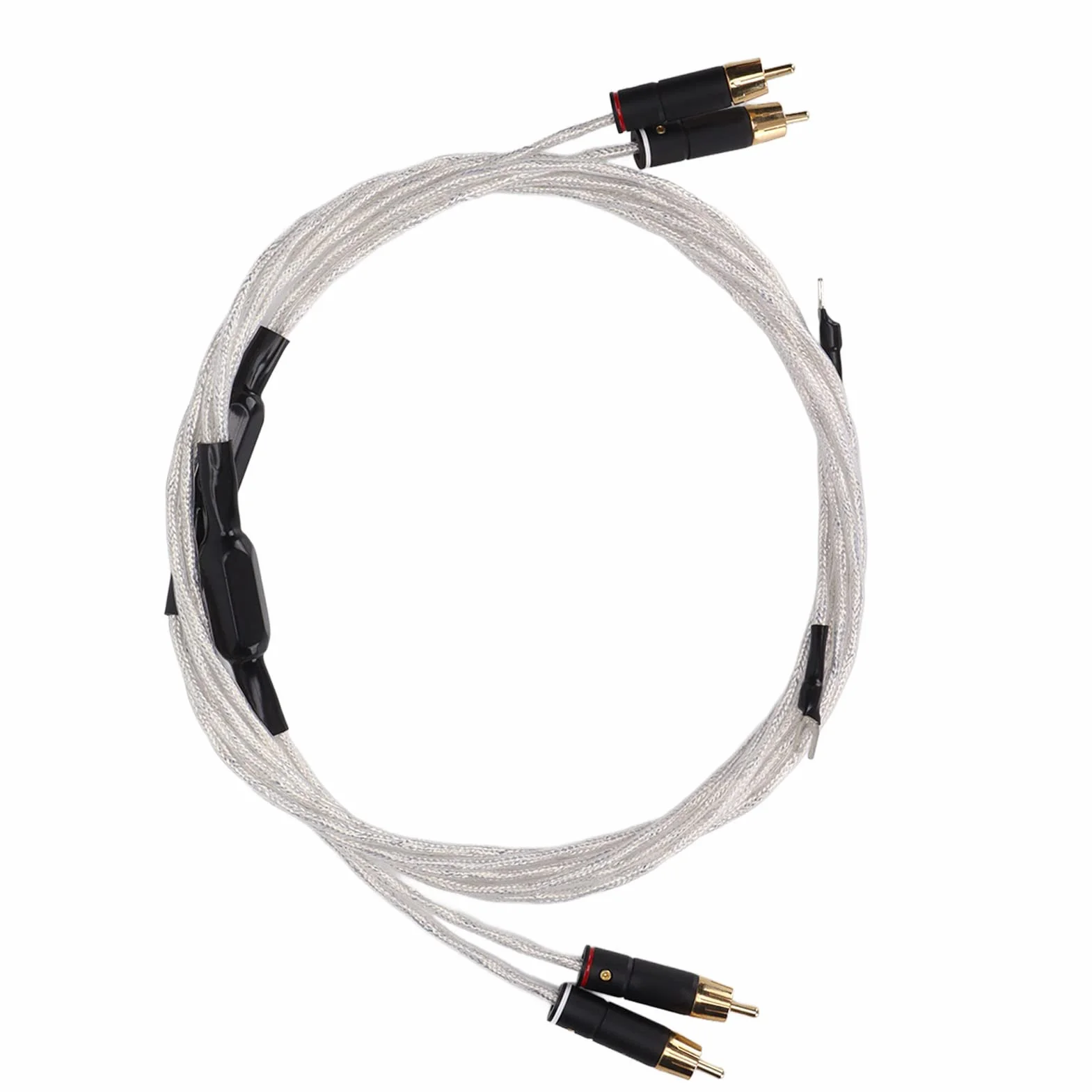 Kabel Xangsane XS-0608 dla Audiofilów, Srebrzenie z Czystej Miedzi, Poprawa Jakości Dźwięku, Męski na Męski do Płyt Winylowych (1M)