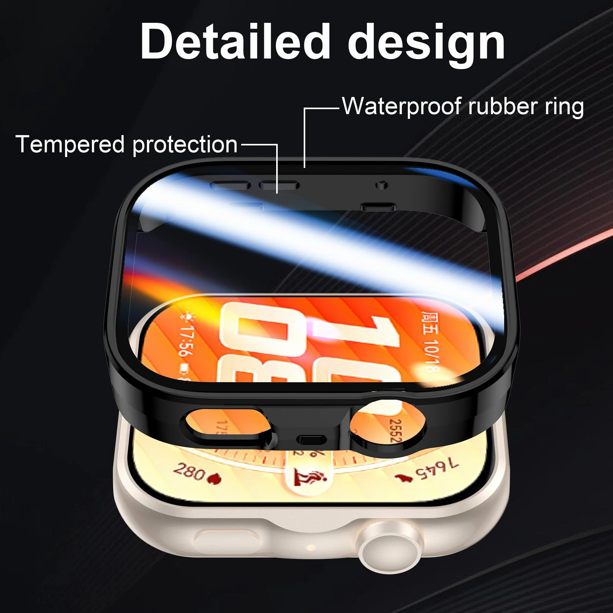 2 sztuki etui do Huawei Watch Fit 5 Pro etui ochronne z osłoną ekranu, twardy PC 360° Ultra cienki pokrowiec ochronny odporny na zarysowania pyłoszczelny - przezroczysty