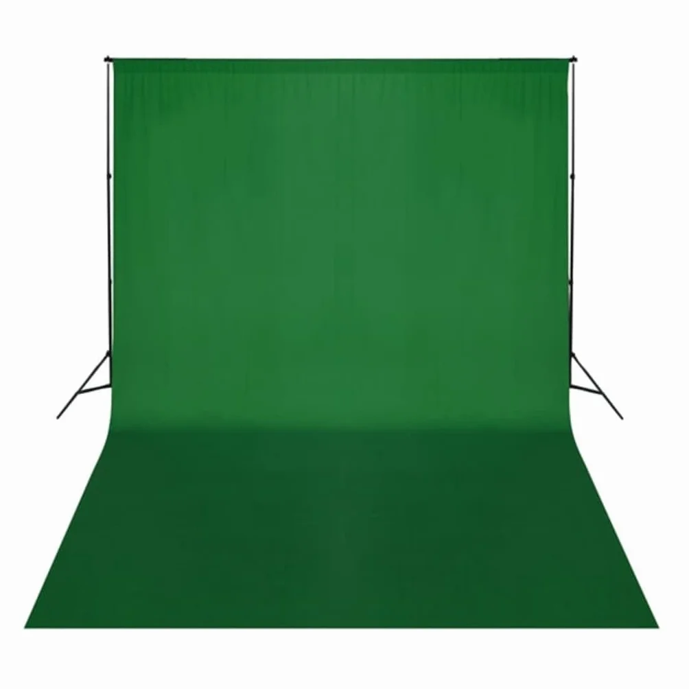 Zestaw do studia fotograficznego z tłem 500 x 300 cm, lampy dzienne 5500 K, statyw z regulacją wysokości do 230 cm, dwa abażury, aluminiowa rama, idealny do portretów, zdjęć produktów i