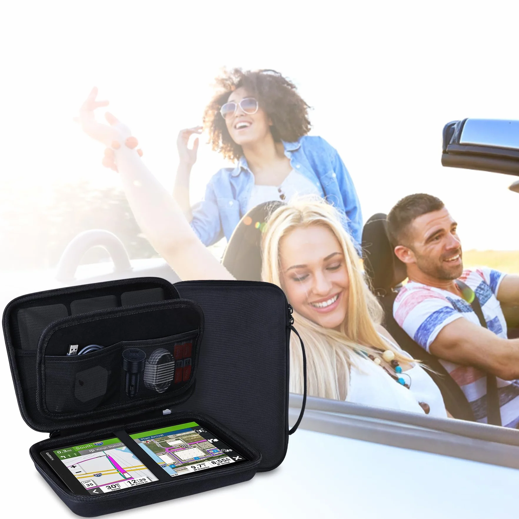 Lebakort Twarde etui etui do Garmin Camper 1090 MT-D lub 1095 lub Camper 890 GPS MT-D nawigacja