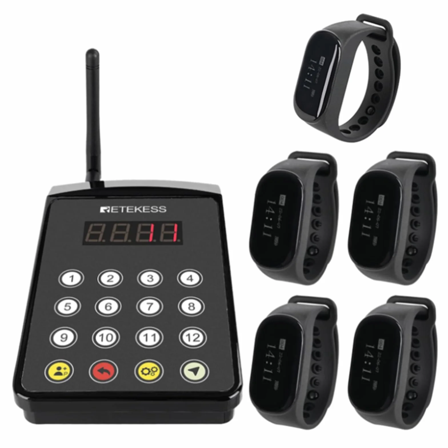 Retekess TD154 System Pagera Restauracji, Restaurant Pager, System Przywoływania Kuchni, Wezwanie kelnera kuchennego, odległość 300m, 72 godziny gotowości, dla restauracji, pubów, hoteli
