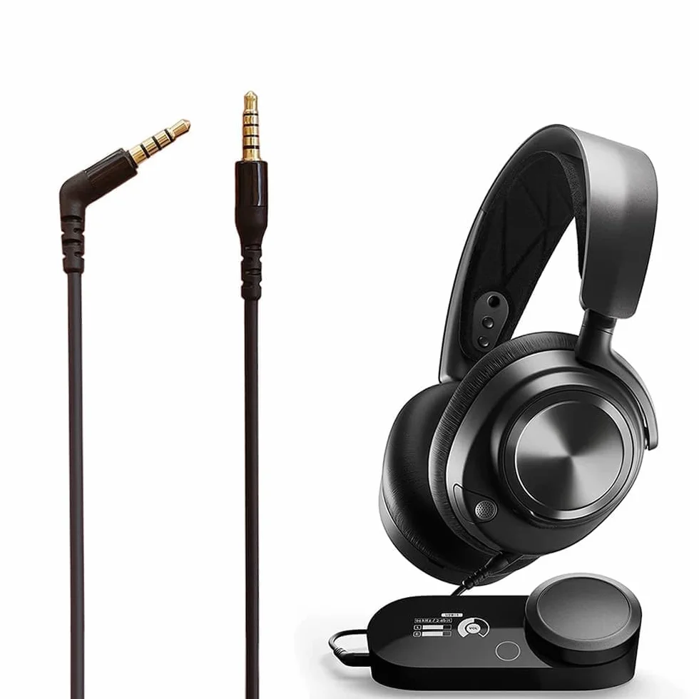 arctis Nova Pro kabel audio kompatybilny z SteelSeries Arctis 7, gamingowy zestaw słuchawkowy (czarny/15 stóp)
