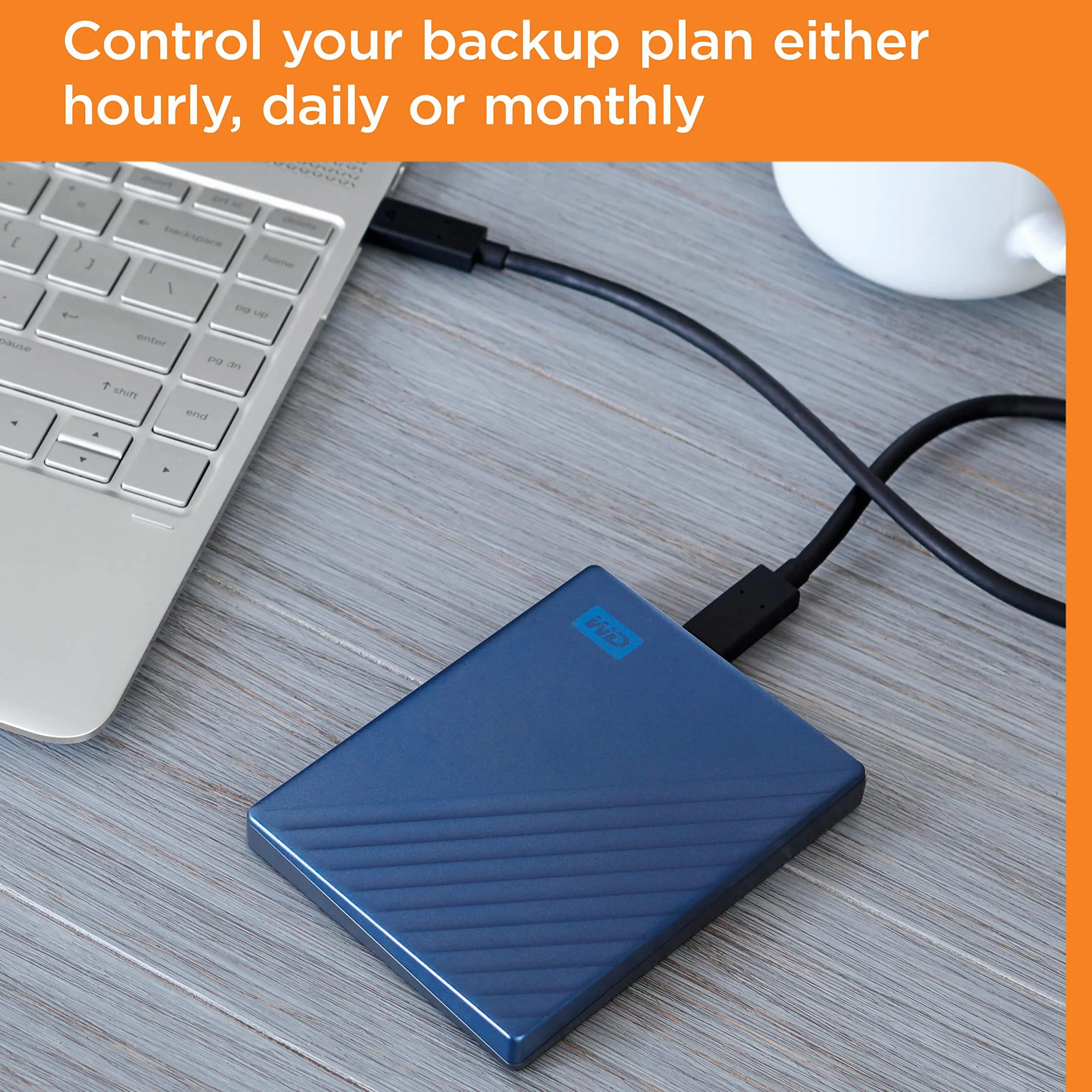 WD 4TB My Passport Ultra Portable HDD USB-C with software for device management, backup and password protection - Works with PC, Xbox X, Xbox S, PS4 and PS5 - Midnight Blue