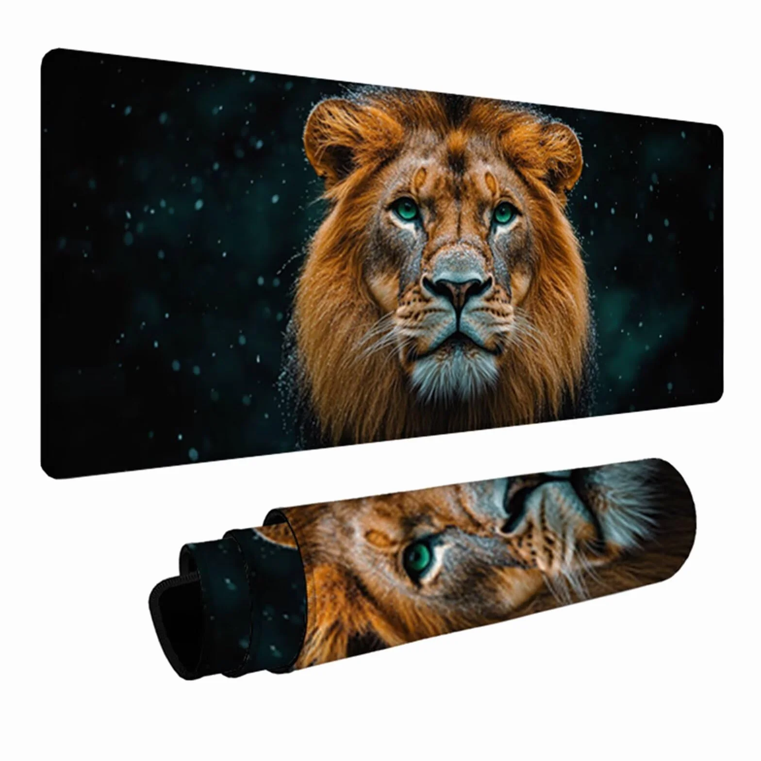 Podkładka pod mysz do gier ze zwierzętami 1000 x 500 x 3 mm, podkładka na biurko XXL Leo podkładka pod mysz z antypoślizgową gumową podstawą, zwiększona precyzja i szybkość, akcesoria do gier, do