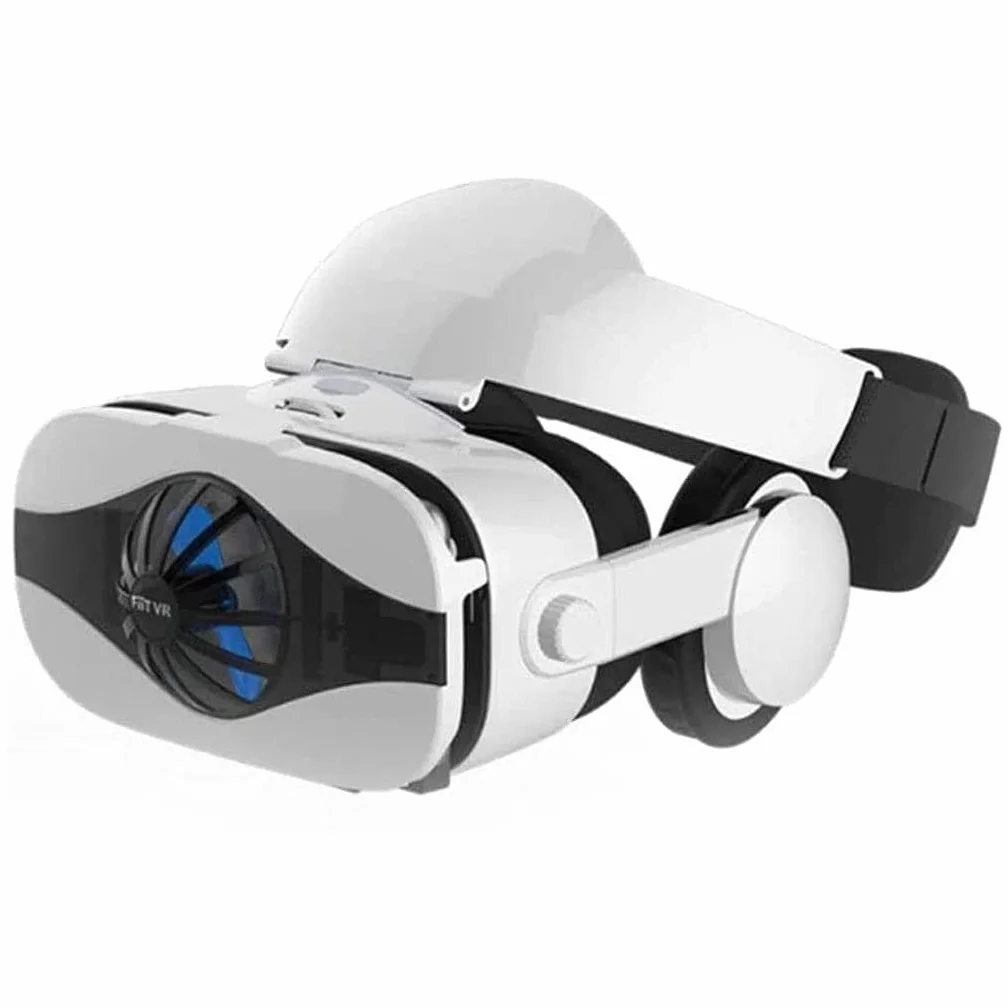 Vr Glasses 3D Glasses Virtual Reality Headset VR Glasses Virtual Reality Game one Machine Head-Mounted Special Helmet Fan Suitable for 4.0-6.3 Inch Screen 112° Wide Viewing Angle