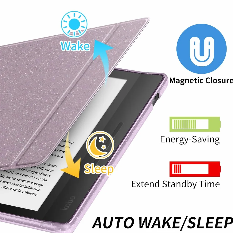 Przezroczyste etui na 17.8 cm Kobo Libra Color 5,141.0 i 17.8 cm Kobo Libra 2 2021 - krystalicznie przezroczysta miękka elastyczna osłona TPU, odporna na żółknięcie i smukła powłoka ochronna