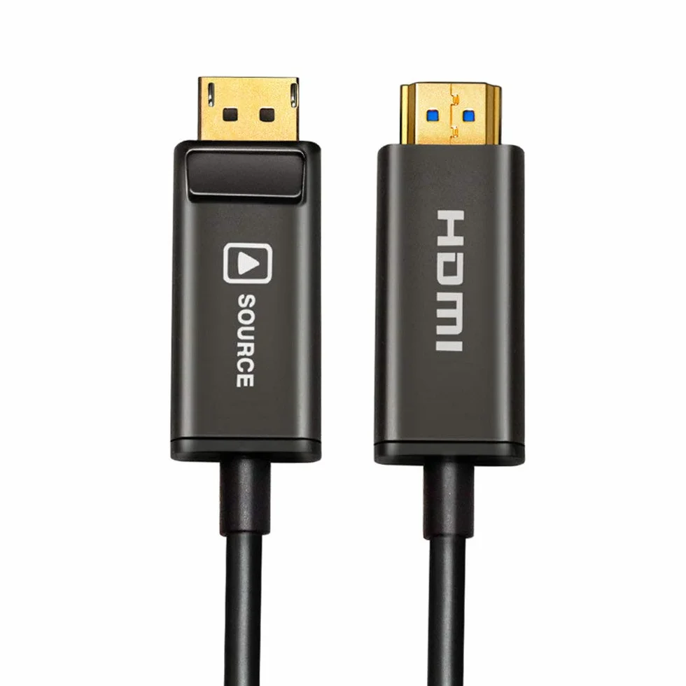 Metry DisplayPort (DP) do HDMI Kabel światłowodowy AOC 18G 4K przy 60Hz UHD pozłacany przewód do PC, karty graficznej, laptopa, monitora HDTV, odtwarzacza Blue Ray