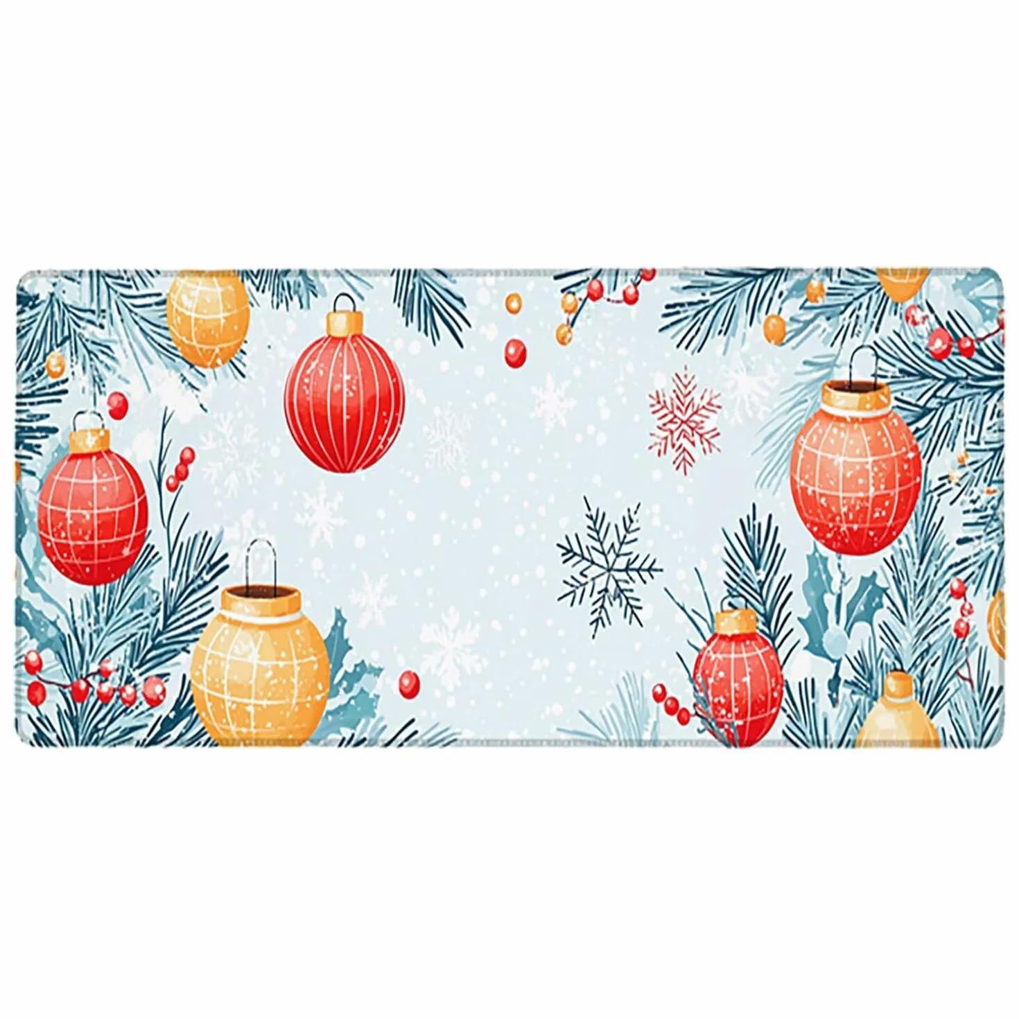 Podkładka pod mysz XXL, krajobraz, duża podkładka pod mysz dla graczy, 1600 x 800 x 3 mm, niebieska podkładka pod mysz ze szwami na krawędziach, ponadwymiarowa, antypoślizgowa gumowa podkładka pod