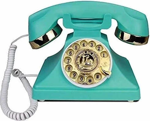 Telefon domowy Telefon antyczny z tarczą obrotową w stylu zachodnim Antyczne przechowywanie numerów Telefon retro z tarczą obrotową Telefon stacjonarny