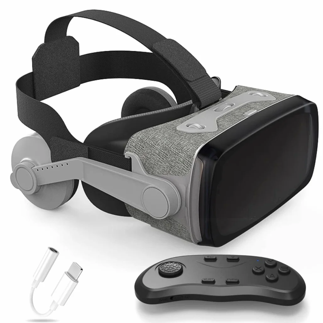 Okulary VR, zestaw słuchawkowy z wirtualnej rzeczywistości, zestawy słuchawkowe VR obsługują Android i IOS, połączenie Bluetooth dla iPhone 13 Pro Max/13 Pro 13/12/11, do Samsung Galaxy S21, Huawei, Xiaomi (Kolor: D, rozmiar: Ios )