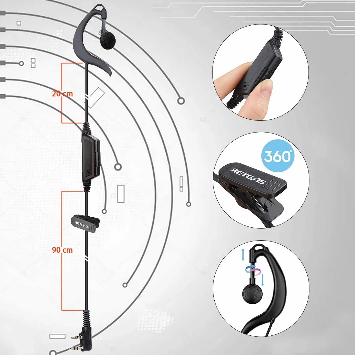 Retevis RT618 Walkie Talkie Dual Ptt, Ultracienkie Radio 2-DrożNe Bez Licencji Pmr446, Walkies Z 5-Portową łAdowarką Usb, PrzenośNy Walky Talky Dla KelneróW W Restauracjach, Hotelach (Czarny, 5 Sztuk)