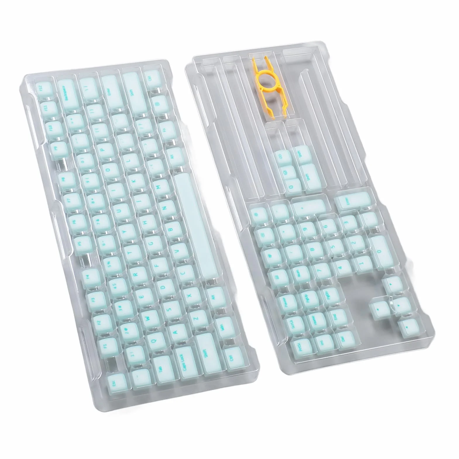 Generic Nasadki na Klawisze PBT, Dwuwarstwowe Nasadki na Klawisze DIY 113 Klawiszy Wyciszenie dla Klawiatur Mechanicznych (Miętowa zieleń)