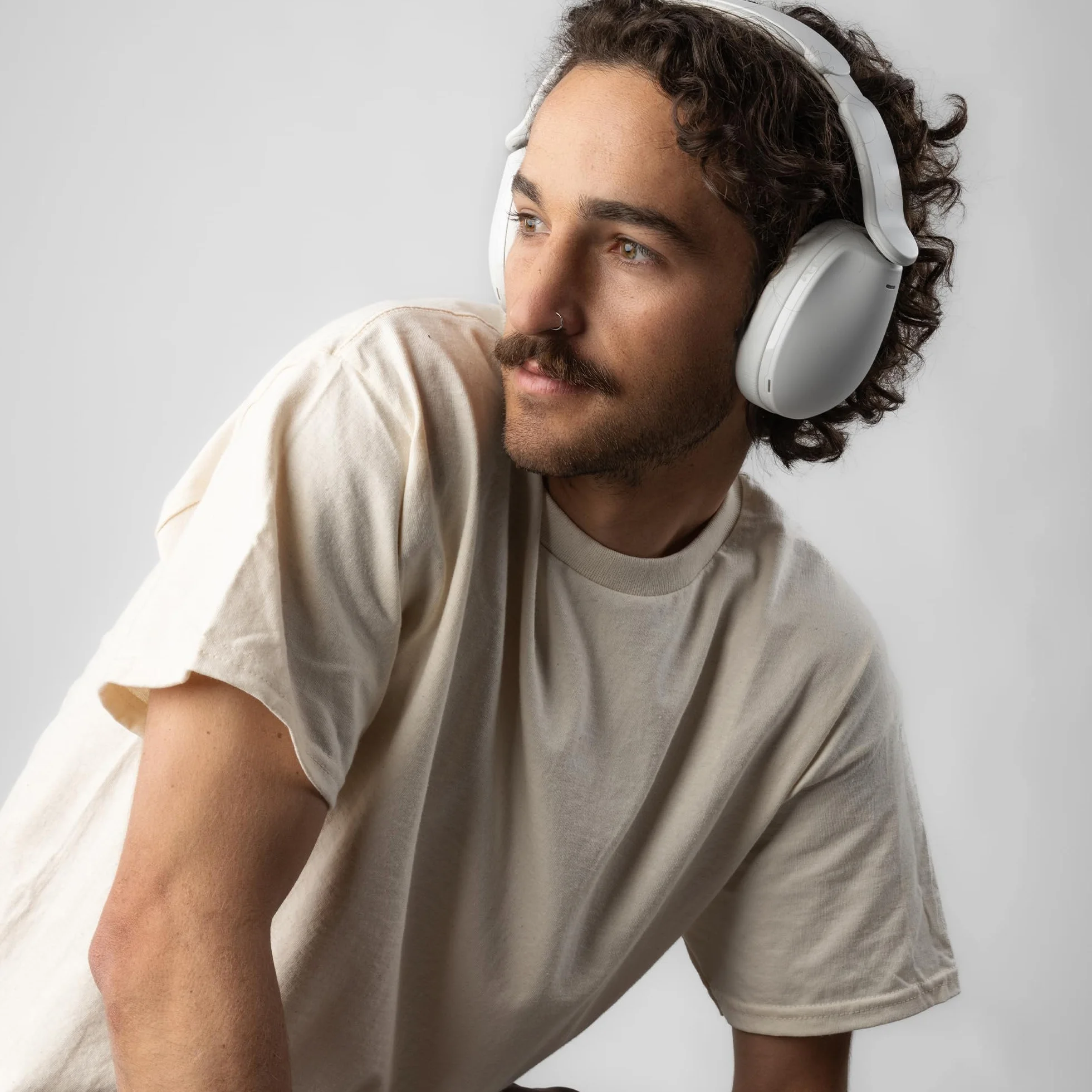Skullcandy Hesh 360 – bezprzewodowe słuchawki nauszne Bluetooth, do 100 godzin słuchania, konstrukcja wyciszająca hałas, składane na płasko, mikrofon, iPhone, Android - Kość