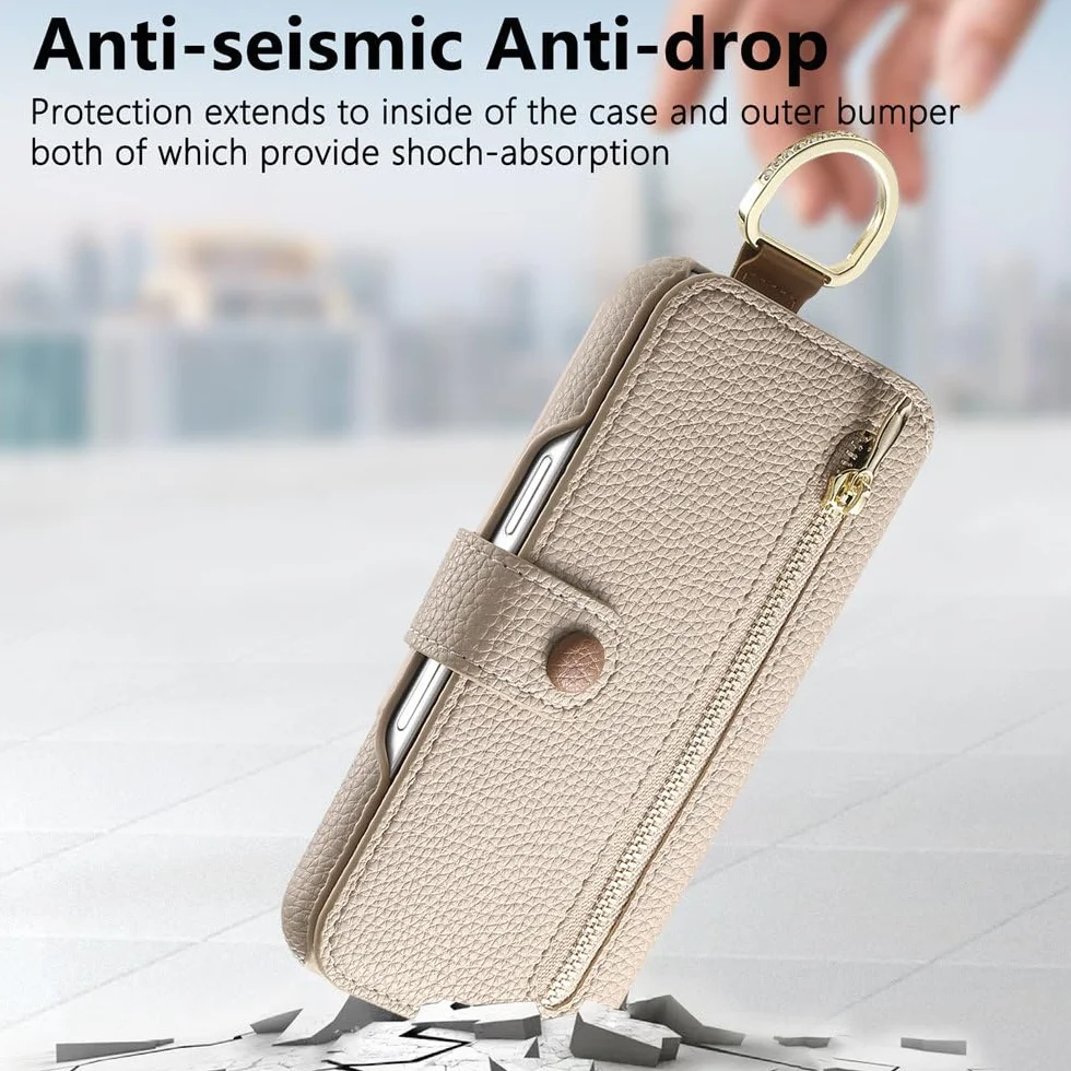 Małe, świeże etui na telefon komórkowy z klapką, odpowiednie do iPhone'a 11 12 13 14 15 16 Pro Max 14 15 16 Plus, opaska na nadgarstek, etui ochronne antypoślizgowe, zielone, do iPhone'a 16 Pro