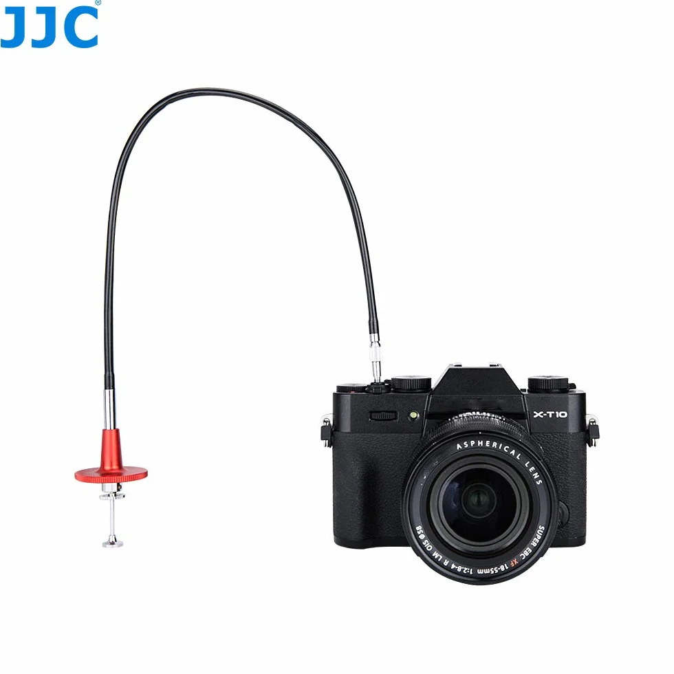 JJC 40 cm, czerwony, mechaniczny kabel zwalniający migawki z blokadą żarówki, do Fujifilm Sony Leica Olympus Panasonic i innych aparatów z przyciskiem zwalniania otworu na śrubę