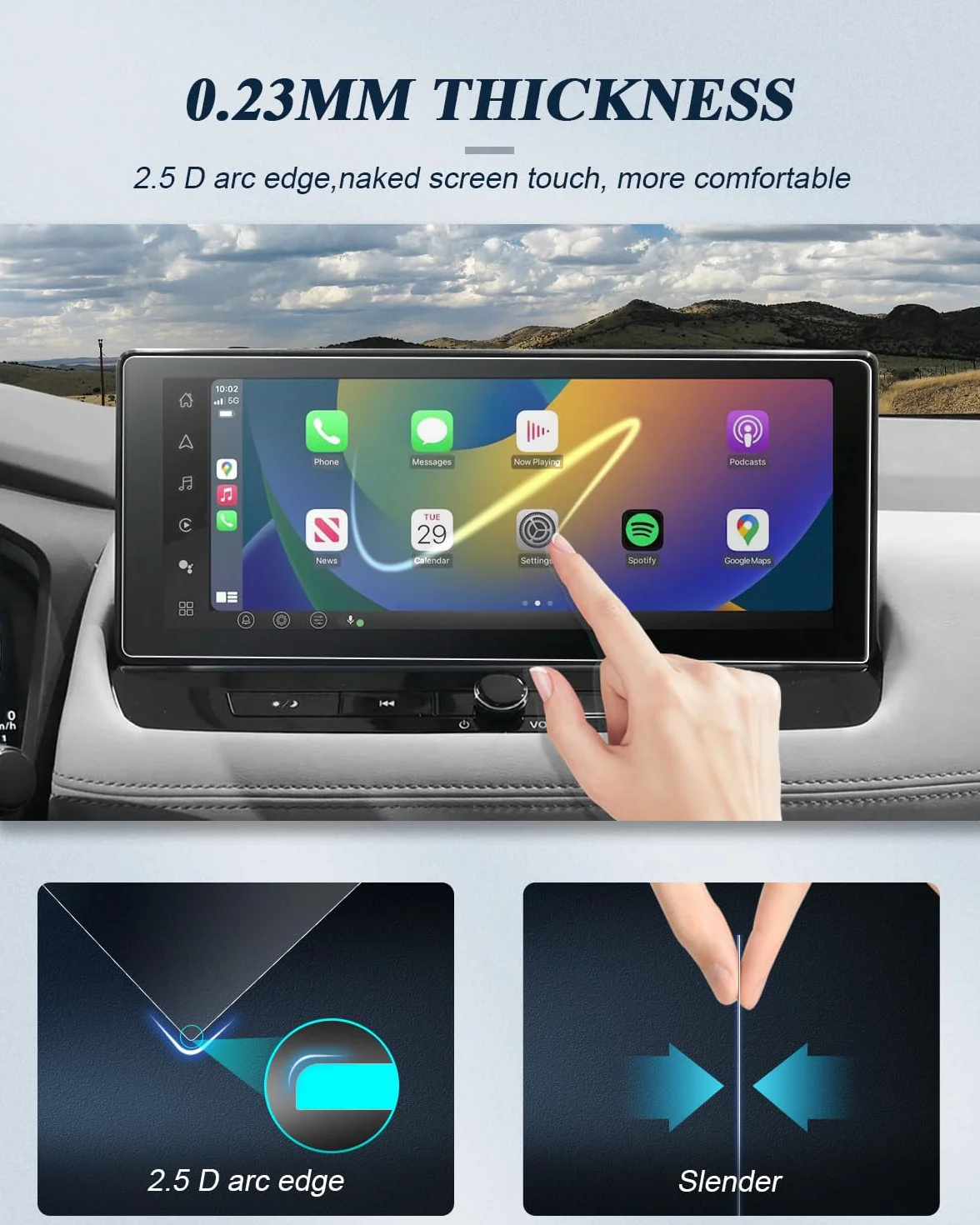 BIBIBO Antyrefleksyjna folia ochronna na wyświetlacz kompatybilna z Nissan Qashqai j12 / Juke/X-Trail T33 e-POWER 2022-2025, folia ochronna o przekątnej ekranu 12,3", odporna na zarysowania, akcesoria