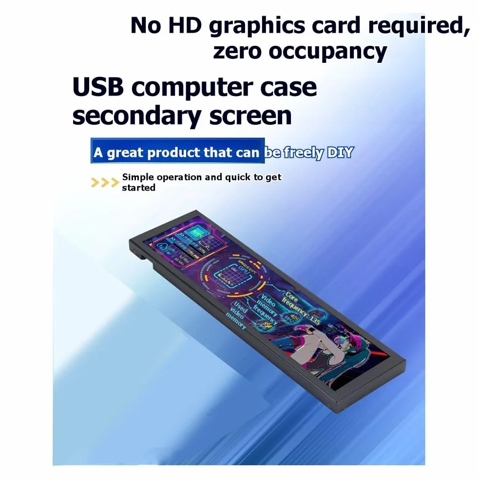 CPU GPU RAM monitor komputerowy 9,2 IPS USB dodatkowy ekran Turing Smart Screen do monitorowania i wyświetlania komputera