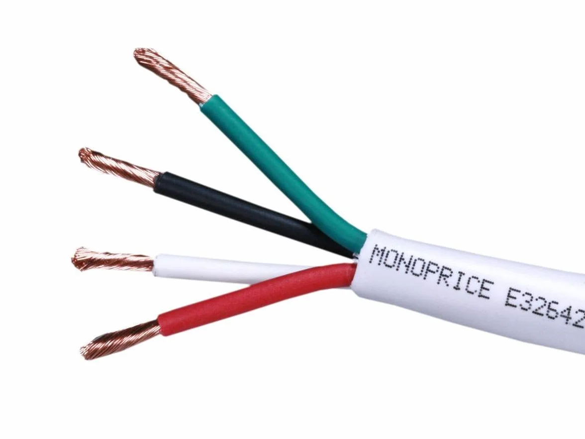 Monoprice 102822 15,2 m 16AWG CL2 znamionowy 2-przewodowy beztlenowy czysta czysta miedź kabel głośnikowy