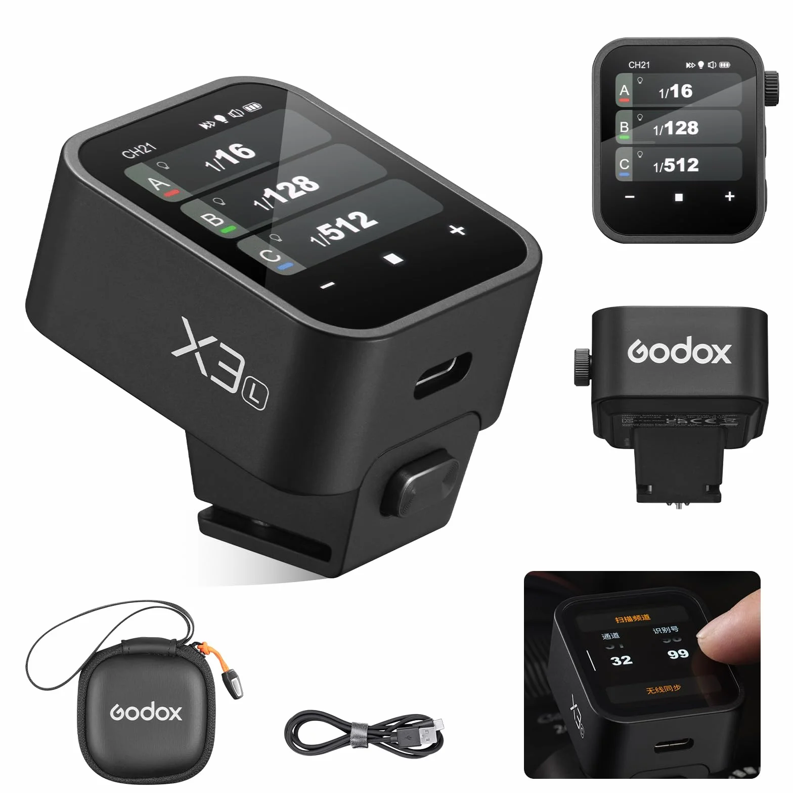 Godox X3-L X3L Bezprzewodowy wyzwalacz błysku do Leica 1/8000S HSS TTL Bateria zdalna
