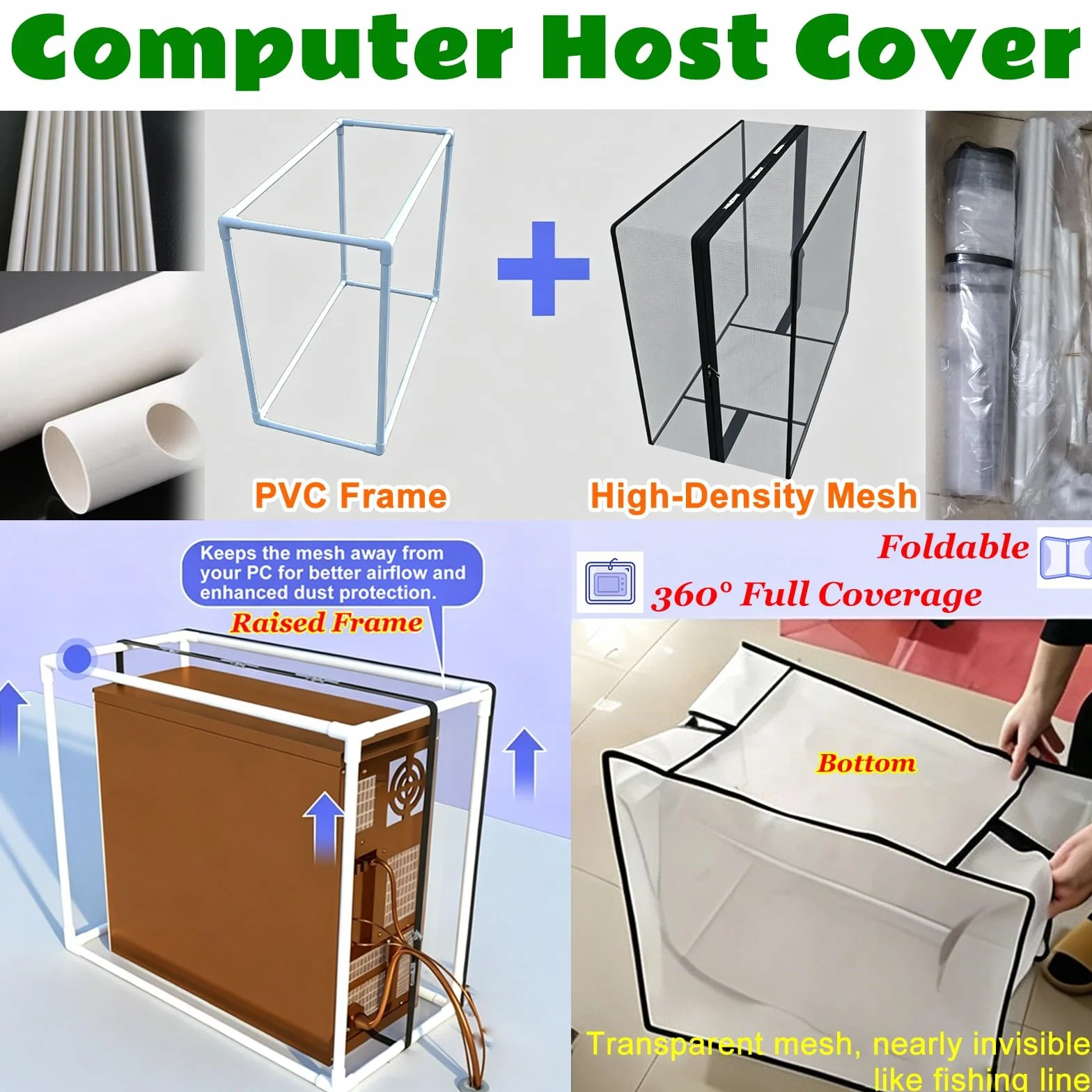 pokrowiec cpu Kompleksowe, Dopasowane Osłony Ochronne, 60 55 50 45 40 35 Cm Rękaw Do Komputera Gamingowego Typu Tower, Kompaktowy Futerał Ochronny Na Komputer PC