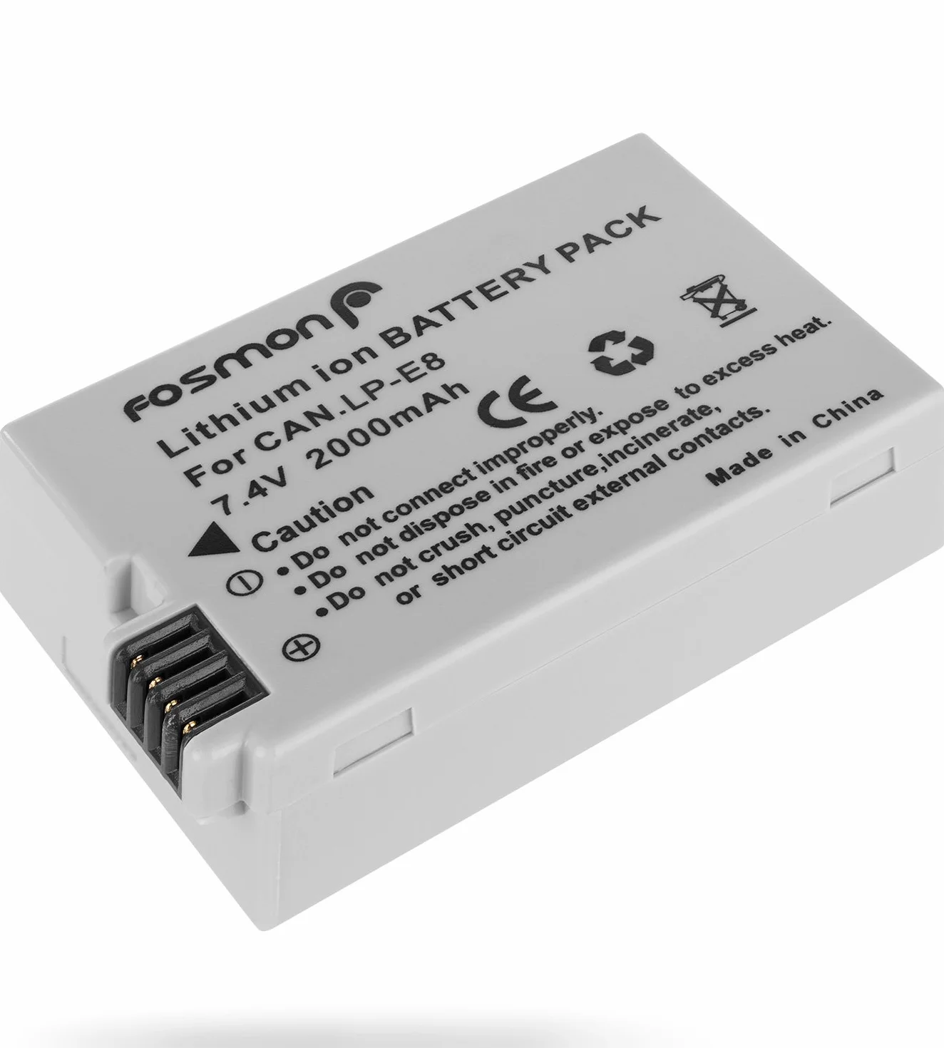 Fosmon LP-E8 akumulator litowo-jonowy kompatybilny z Canon EOS 700D 550D 600D 650D
