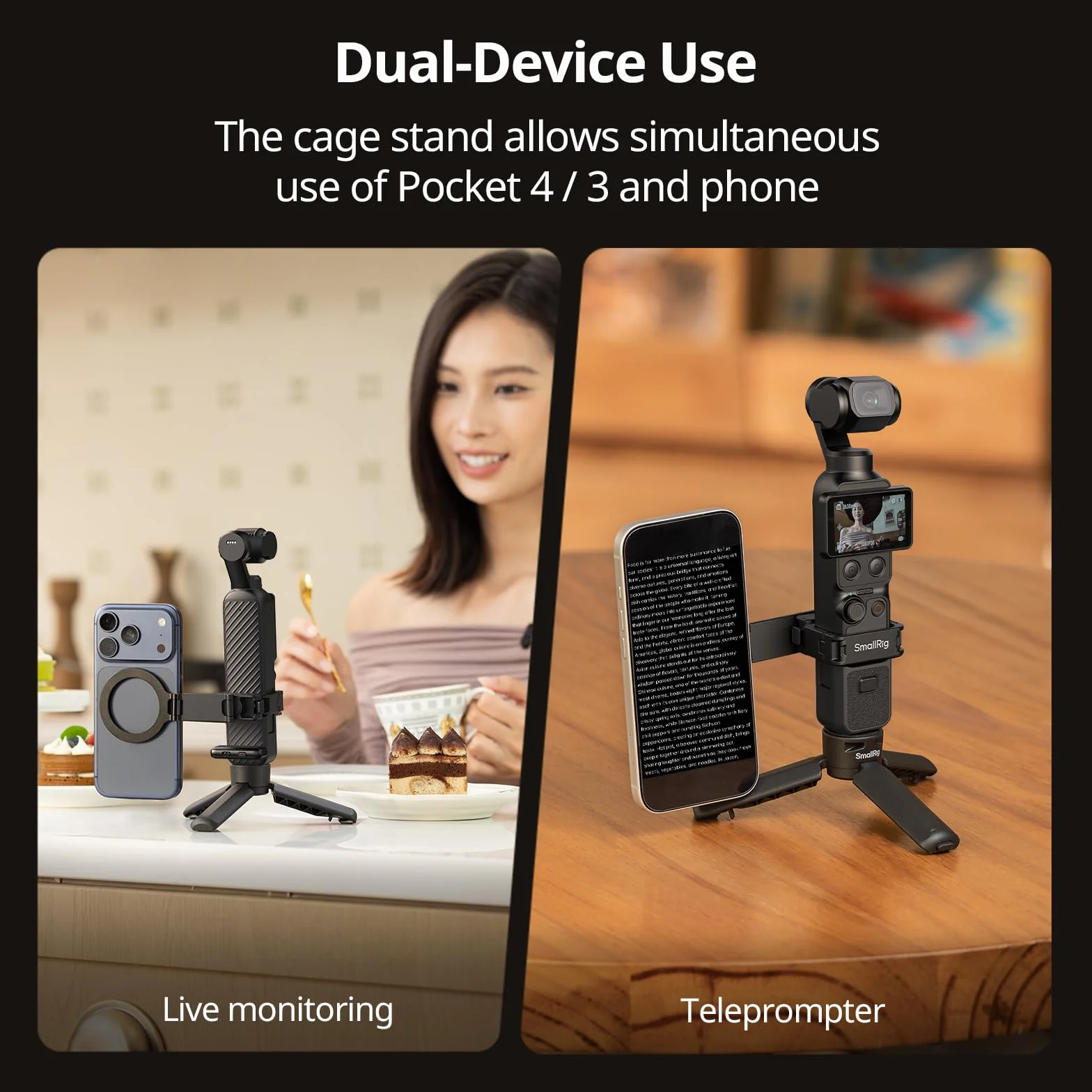 SmallRig Dołączana obsługa DJI Osmo Pocket 4 i telefonów komórkowych 6004