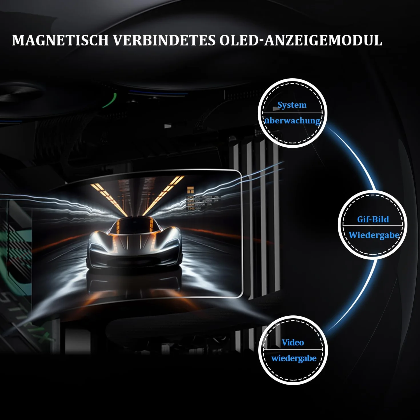 Thermalright Rainbow Vision 360 TURBO ARGB Black chłodnica cieczy CPU, do AM5 / Intel LGA1851 / 1700, 6,67-calowy zakrzywiony ekran magnetyczny przyssawka o rozdzielczości 2400 x 1080