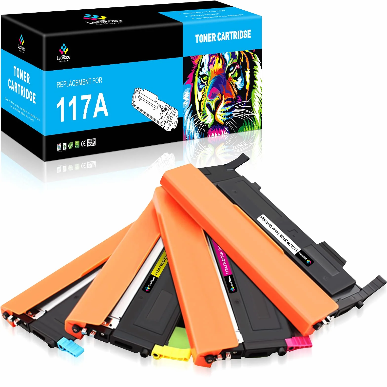 LeciRoba 117A do HP W2070A W2071A W2072A W2073A 117 A toner do drukarki HP Color Laser 150nw 150a MFP-MFP-179fnw MFP-179fwg MFP-178nwg MFP-178nw (1- czarny 1-cyan 1-magenta 1-żółty)
