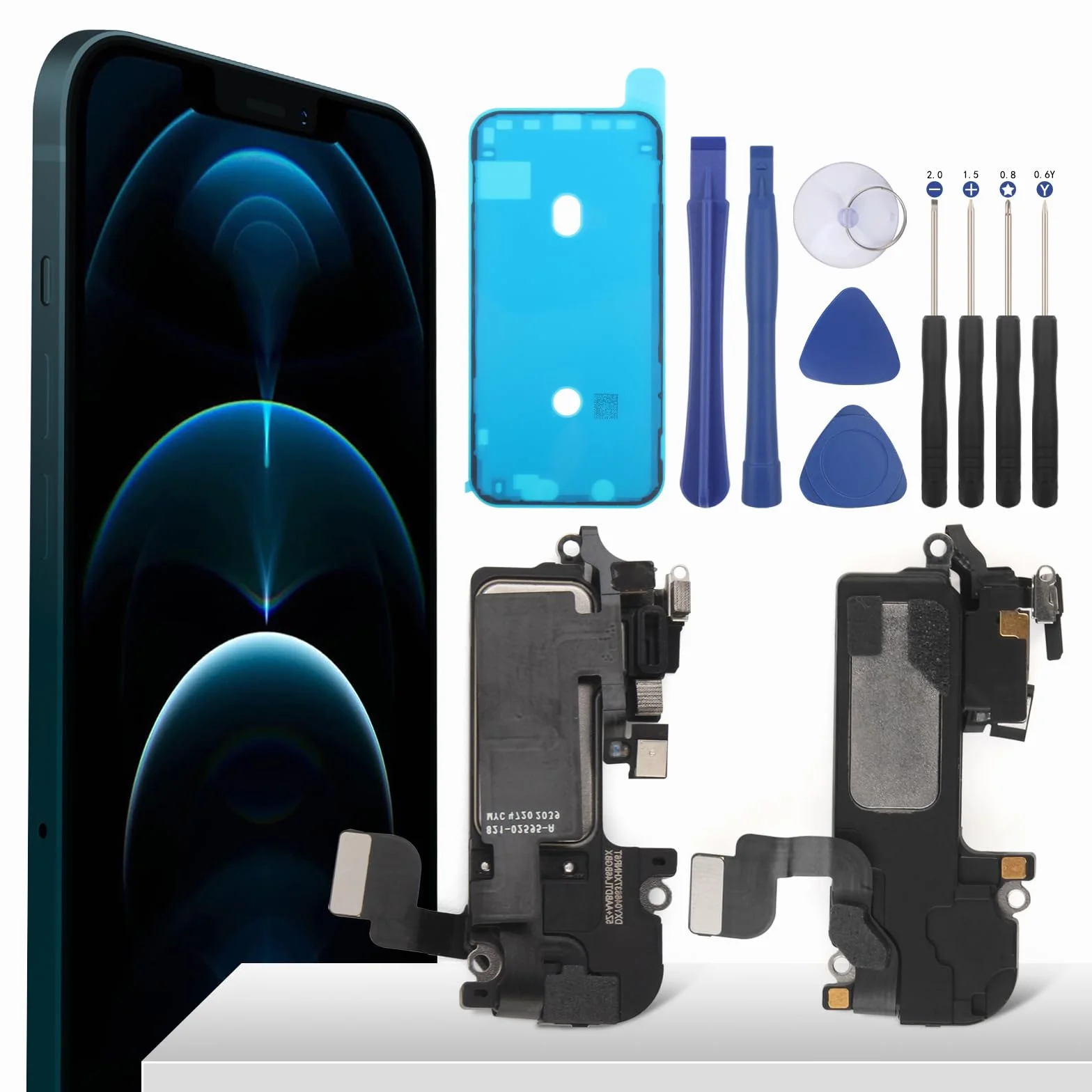 Głośnik 6,7" do iPhone 12 Pro Max głośnik Buzzer części zamienne głośnik zamiennik + wodoodporny klej + narzędzie