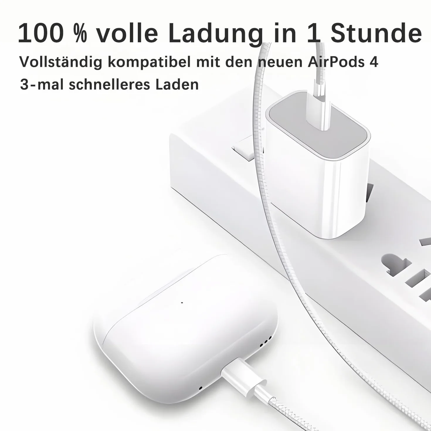 Kabel USB C na USB C 3 m do AirPods 4, AirPods Pro 2, AirPod Max 2, iPhone 16/15, iPad 10, iPad Pro, Air 5/4, Mini 6