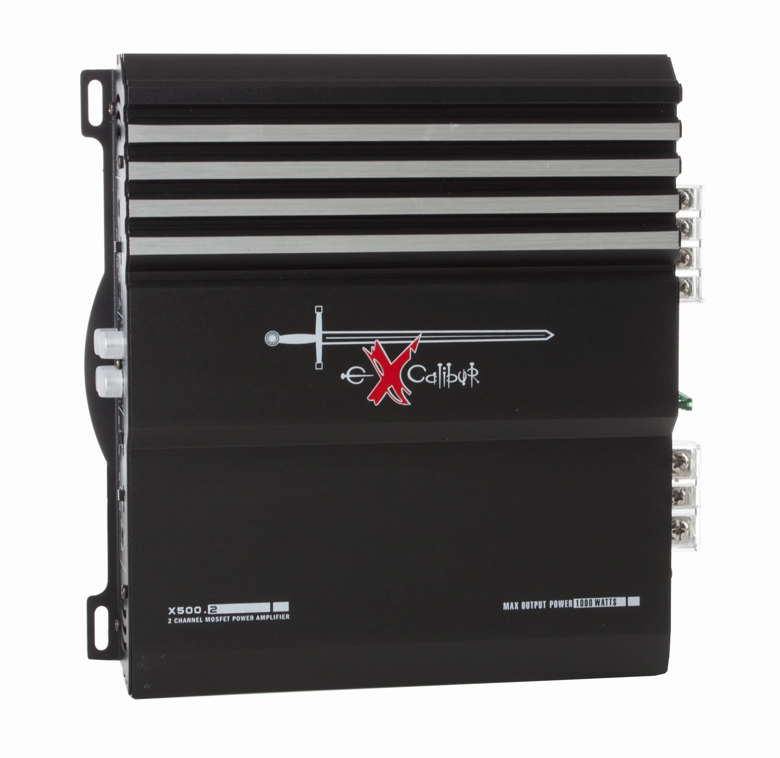 Excalibur Mosfet, X500.2 2-kanałowy Wzmacniacz Samochodowy, 1000 W, Czarny
