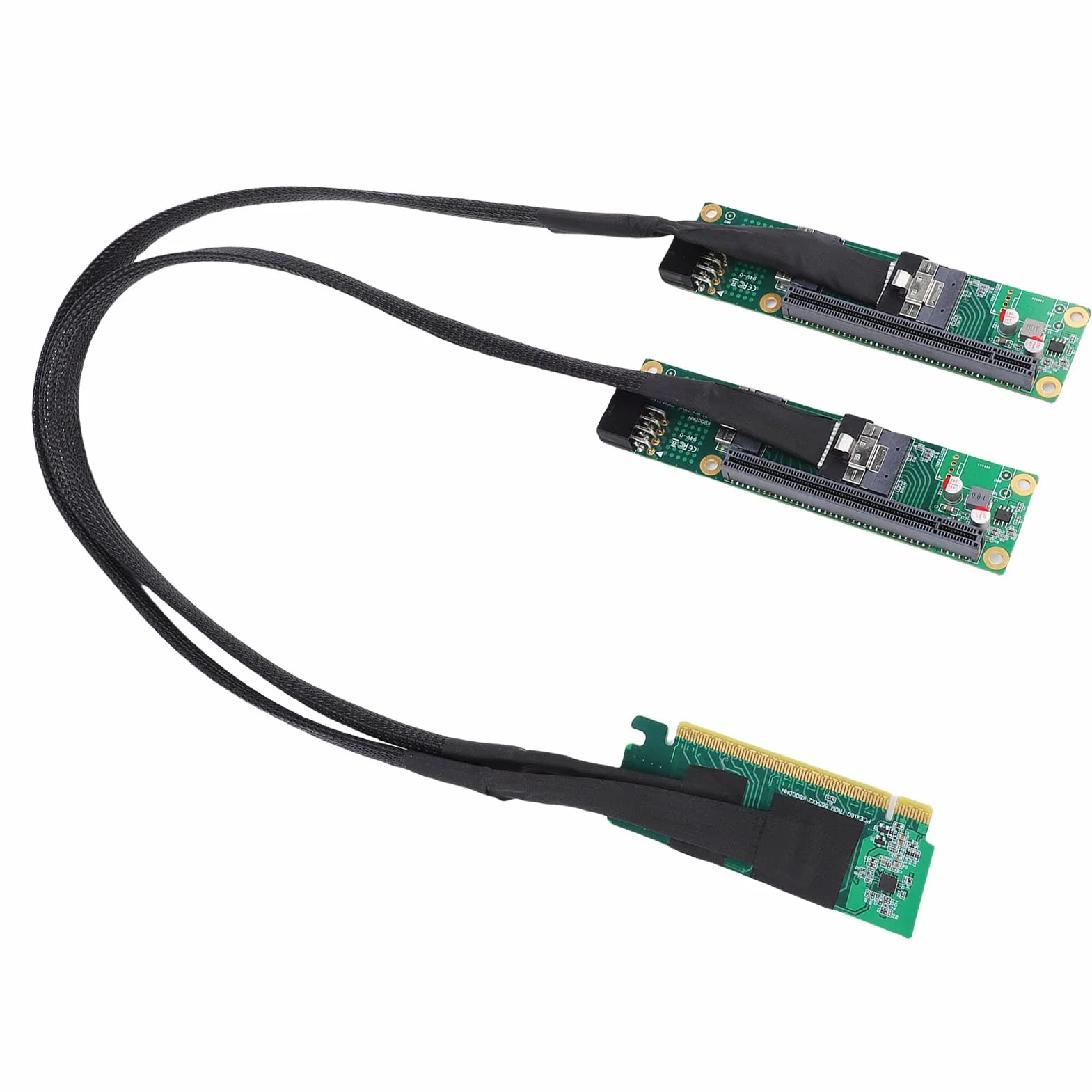 Alomejor Wysokowydajny Dzielony Przedłużacz PCIe 4.0 X16 do SFF-8654 do Wszechstronnych Płyt Głównych Komputerów 1 Sztuka