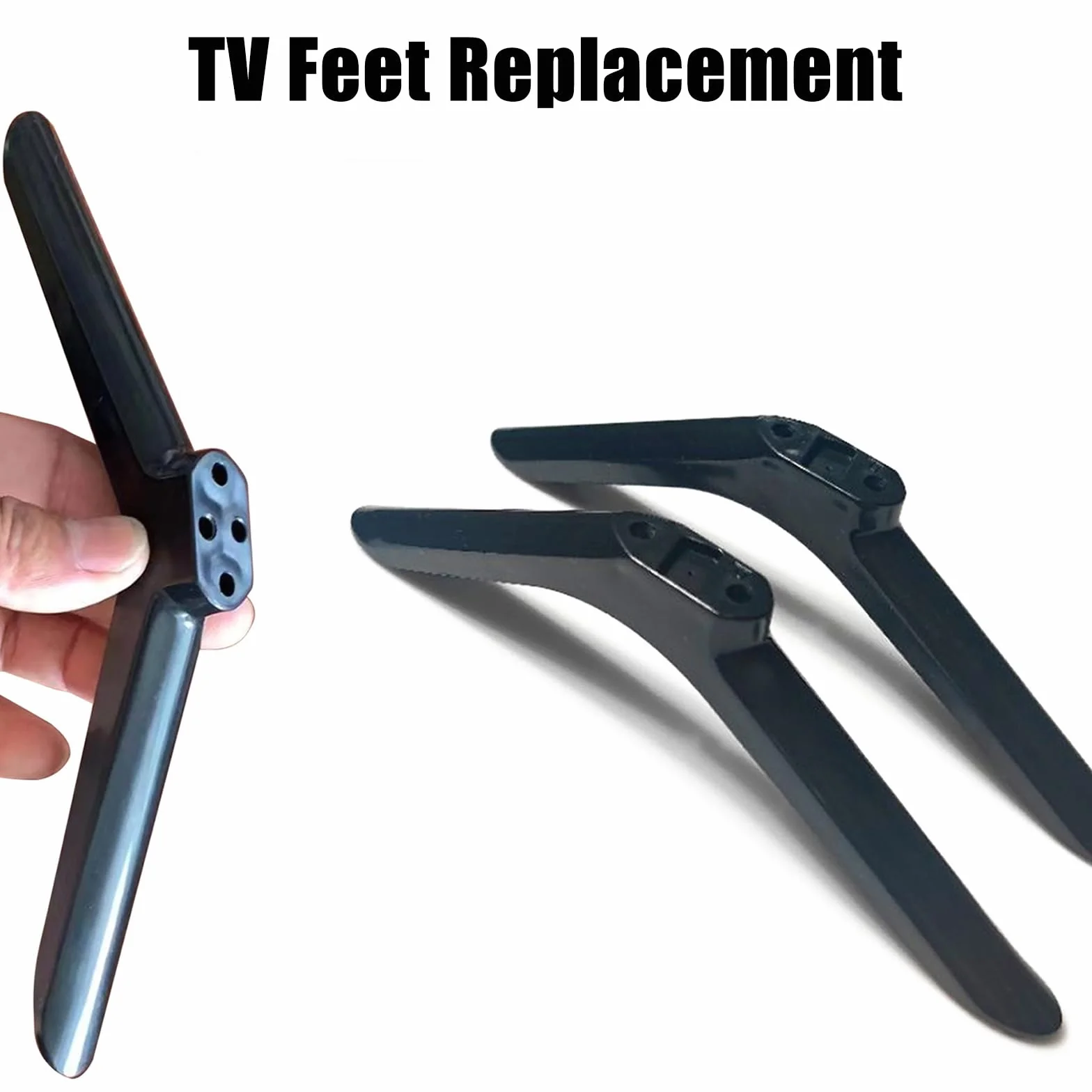2 sztuki podstawy podstawkowych nóżek do telewizora, uniwersalne nóżki do telewizora łatwe do zainstalowania, antypoślizgowe nóżki do telewizora, podstawka pod telewizor z śrubami