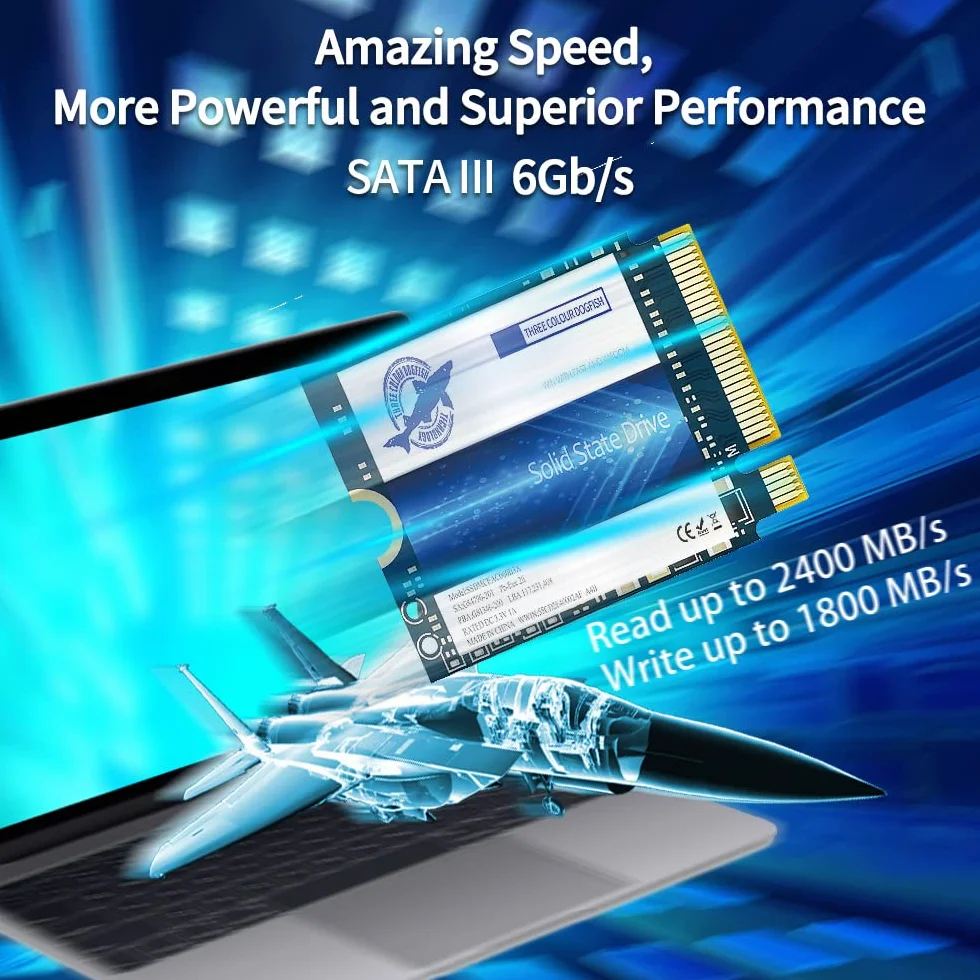 Dogfish SSD M.2 2230 1Tb NVMe PCIe Gen3.0x4 do stacji parowej, Surface Pro7/Pro8 +/Laptop Go/ProX/Laptop3/Laptop4, GPD, Xbox, PS5, Ultrabook, Laptop (M.2 2230 NVME, 1TB)