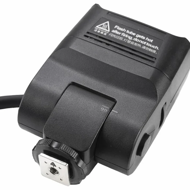 Godox EC200 II Extension Flash Head adapter do Godox AD200 Pro II z kablem o długości 2 m, nachylenie 90°, but zimnego światła z gwintem 1/4"-20