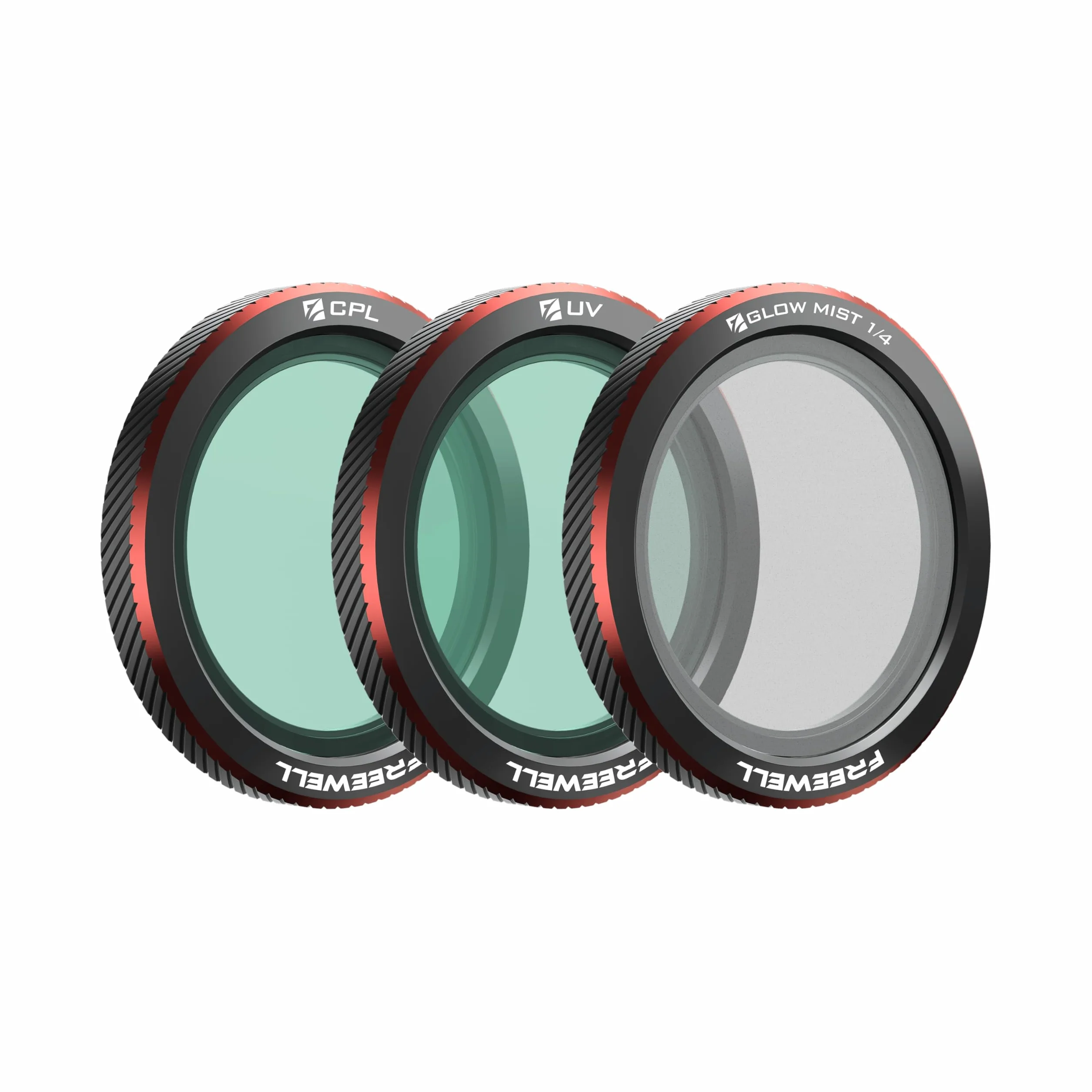 Freewell 3-pak filtrów magnetycznych do DJI Neo 2 | zawiera CPL (polaryzator) do redukcji odblasków, UV dla ochrony obiektywu i Black Glow Mist 1/4 dla efektów kinowych
