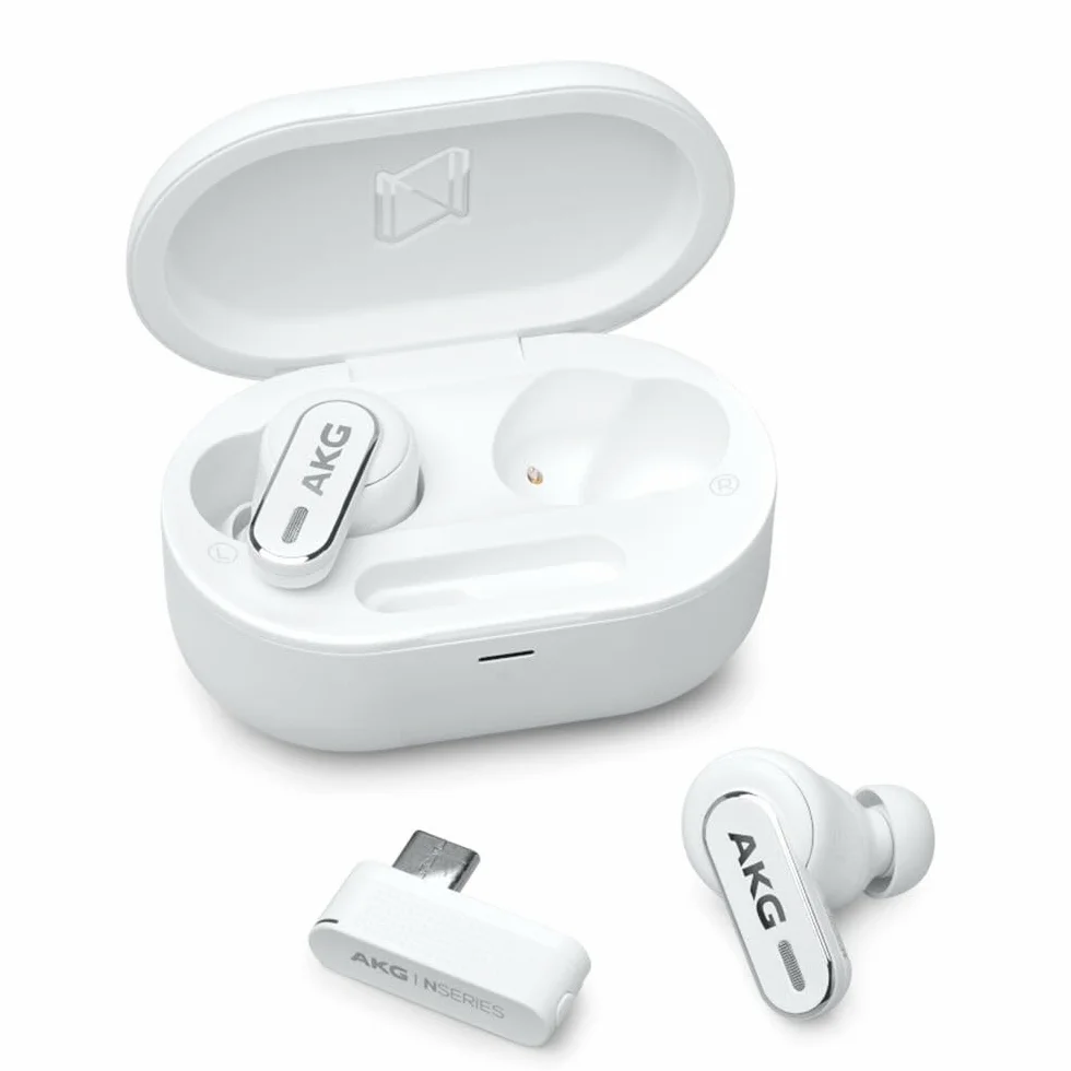 AKG N5 Hybrid TWS zestaw słuchawkowy – bezprzewodowy, krystalicznie czysty dźwięk, True Adaptive Noise Cancelling, jakość połączeń z certyfikatem zoom, czas pracy baterii 40 h, ochrona IP54,