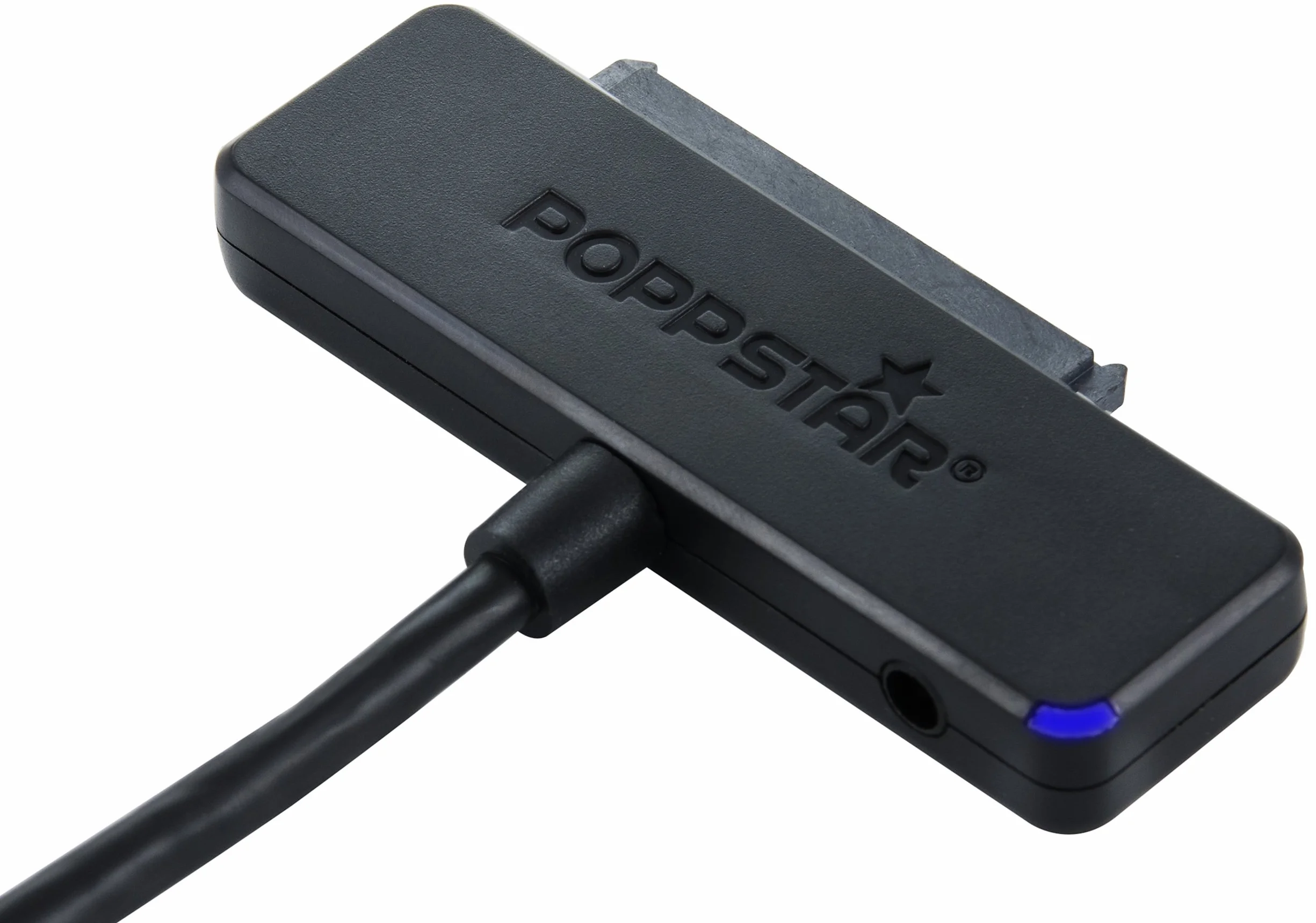 Poppstar adapter do dysku twardego (USB 3.1 Gen 1 typ A), kabel USB SATA do dysków zewnętrznych (SSD, HDD, 2,5 i 3,5 cala) do 5 Gb/s, obsługa UASP dł. kabla 1m (bez zasilacza)