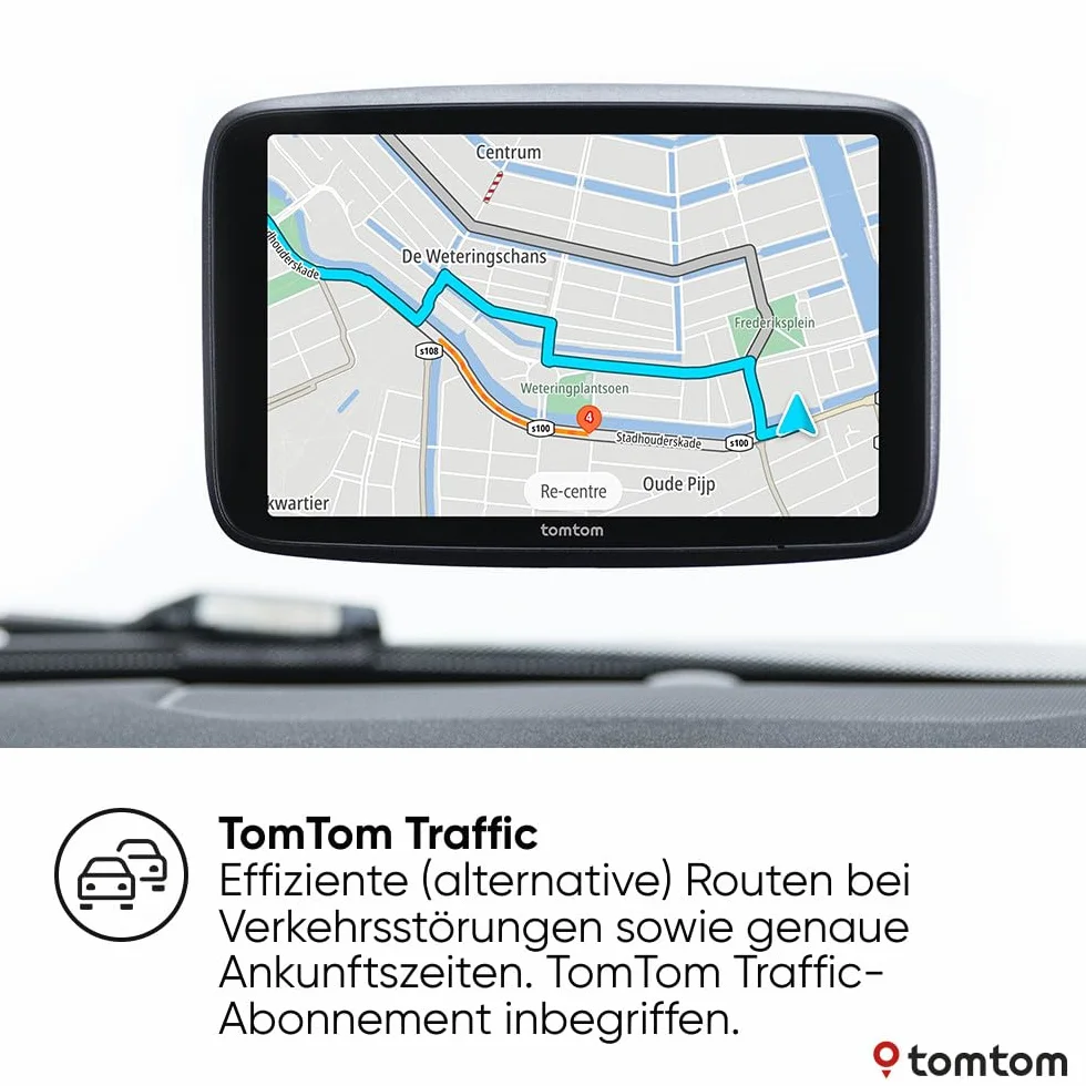 TomTom GO Superior GPS nawigacja z ekranem HD 7 cali, informacje o korkach TomTom Traffic, mapy Świata i samoprzylepne krążki