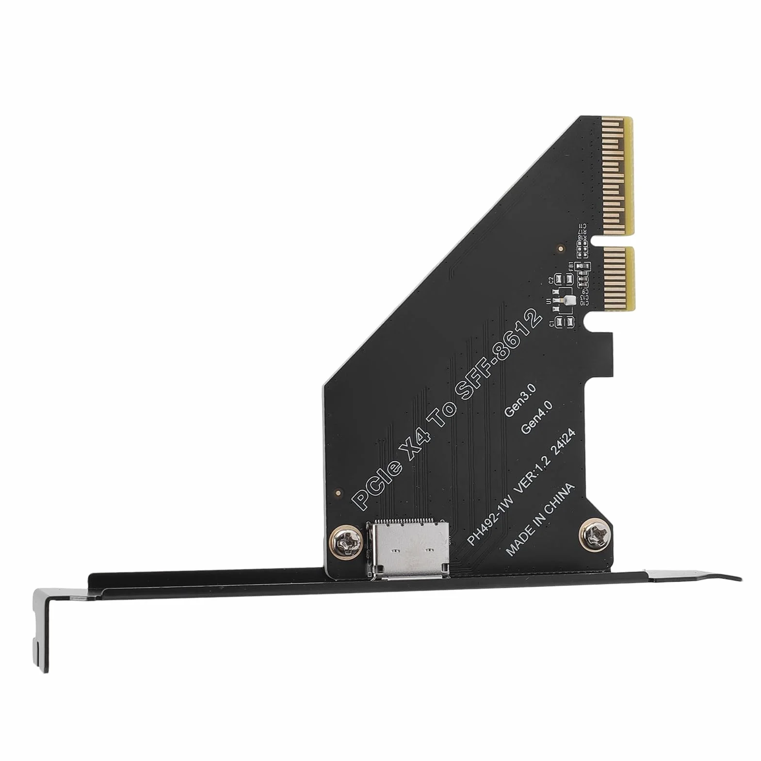 PCIE 4.0 X4 do OCULINK SFF 8612 Adapter, SFF-8611 Zewnętrzna Karta Graficzna, Szybki Przesył Danych dla NVME SSD