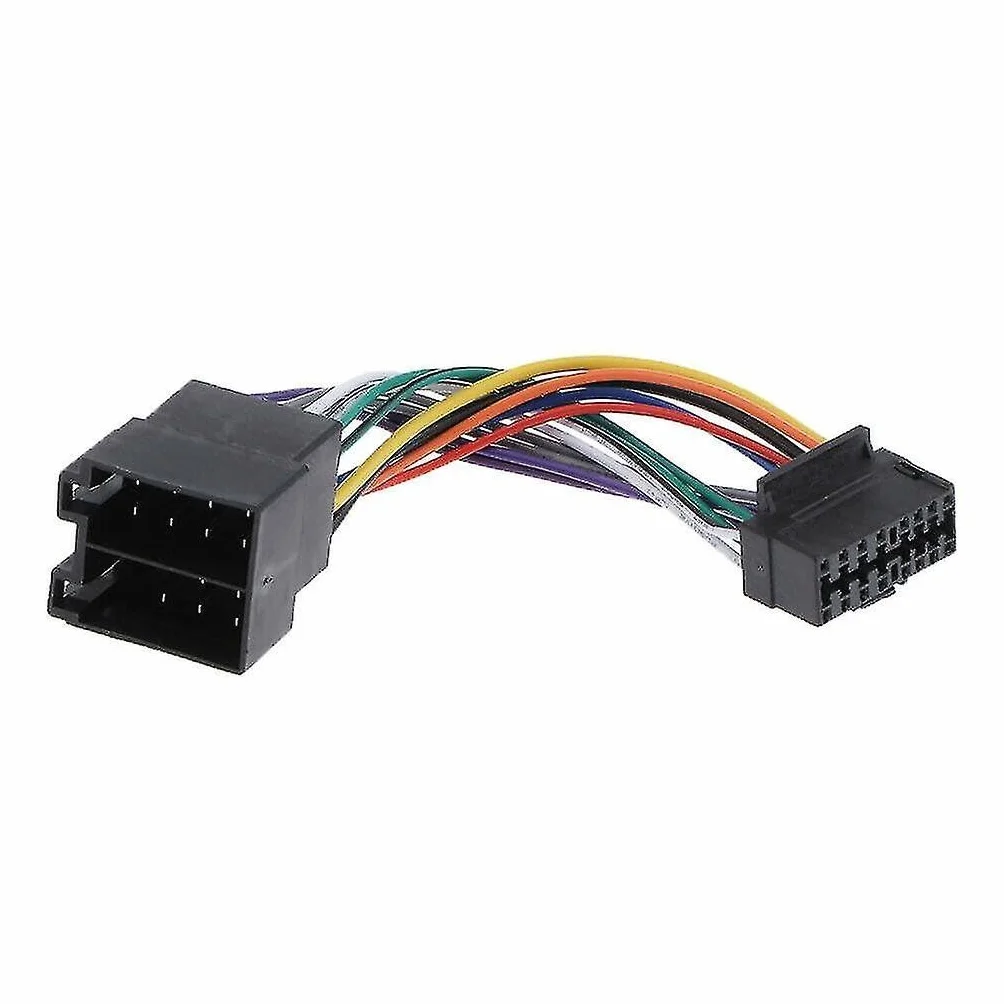 Sony Aiwa JVC 16-pinowe złącze przewodów 30 x 12 mm wiązka przewodów ISO adapter wtyczka kabel kompatybilny z samochodowym stereo