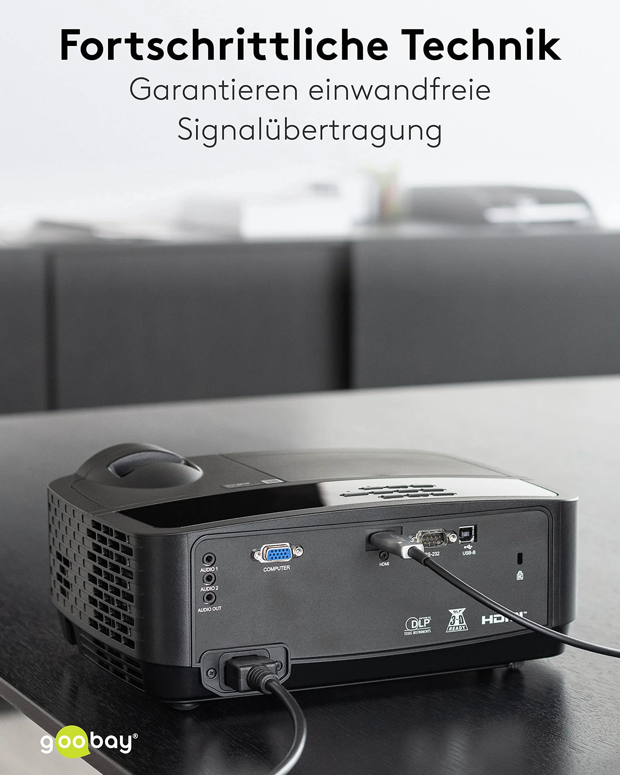 goobay 65564 Hybrydowy kabel optyczny Ultra High-Speed HDMI/Szybki kabel o pojemności 8K @60 Hz i 4K @ 120 Hz / 48 Gb/s, ARC (Audio Return Channel), HDCP / 80 metrów