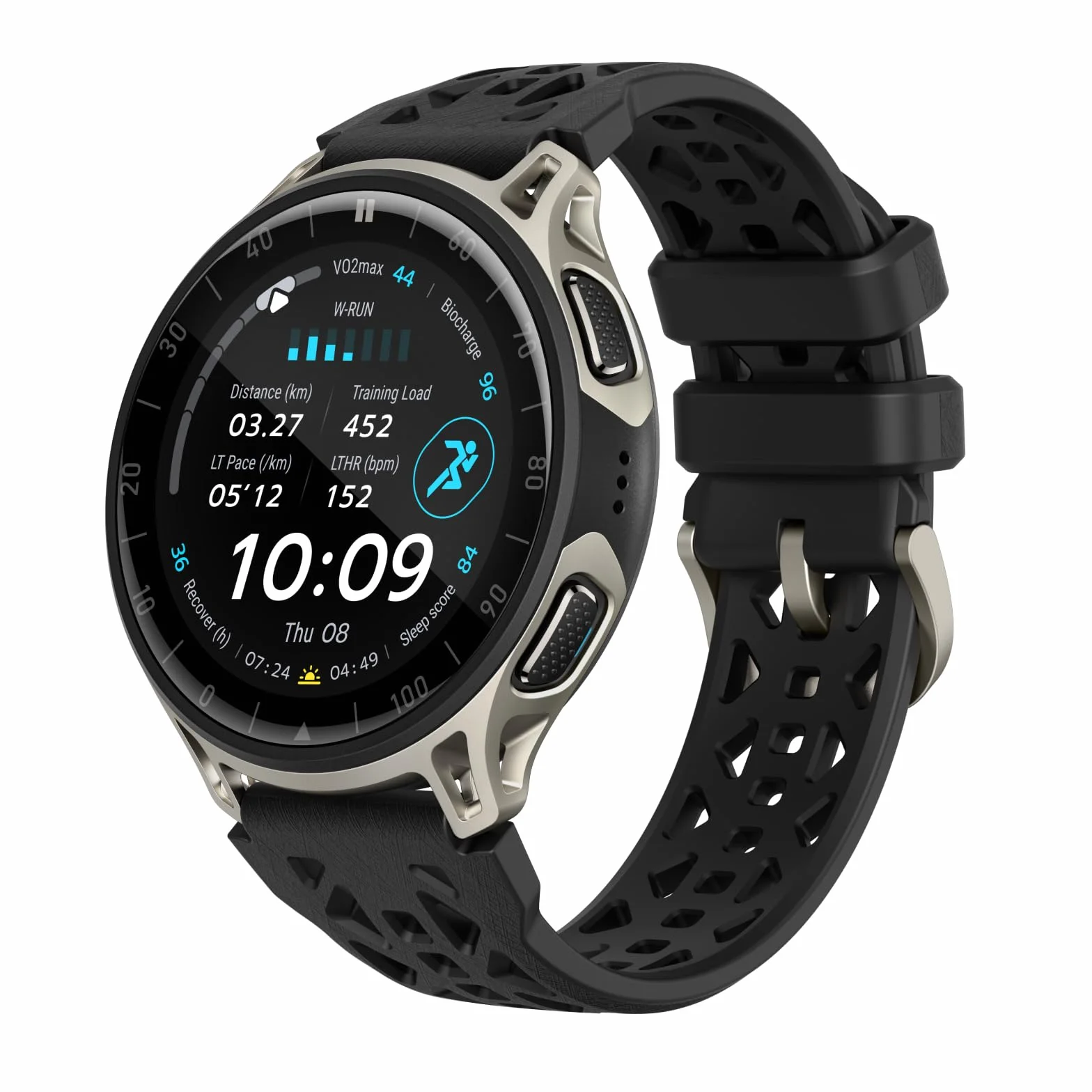 Amazfit Cheetah 2 Pro 48 mm zegarek GPS do biegania AMOLED 1,32", szkło szafirowe, tytanowa obudowa, 32 GB, czas pracy do 20 dni, 5 ATM, NFC, latarka, mapy offline, 170+ trybów sportowych