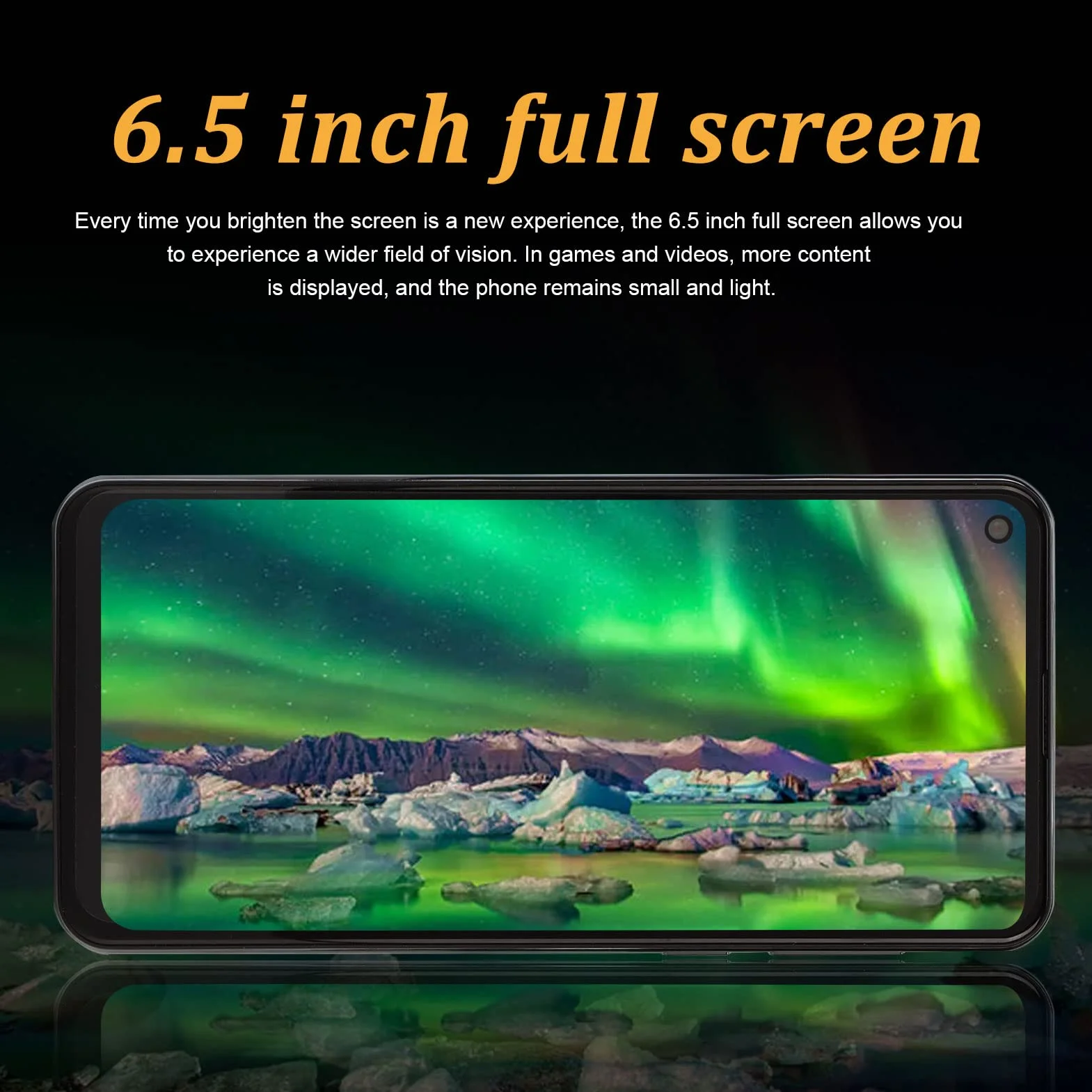 6.5-calowy ekran HD Smartfon, 4GB RAM 64GB ROM dla systemu Android 11, Dual SIM Dual Standby wyposażony w funkcję rozpoznawania twarzy, bardzo długi tryb gotowości (Gradient white blue)