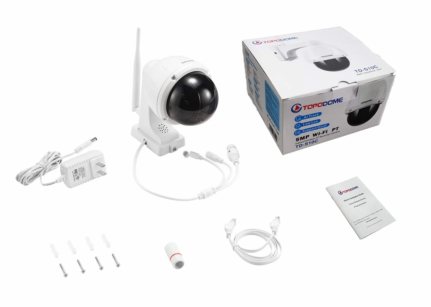 Metalowa kamera Wi-Fi Zewnętrzna 940nm IR, kamera monitorująca 5MP WIFI IP kamera, karta SD 32G wbudowana, dwukierunkowy dźwięk, ludzka detekcja, IP66 | Dwukierunkowy dźwięk, wykrywanie przez człowieka, RTSP, 360° widzenie, noktowizor, wbudowana karta SD