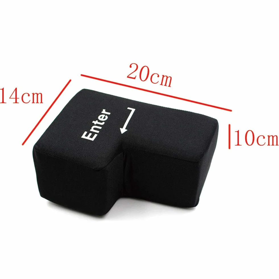 Wudaizhi Wejdź na poduszkę USB Unbreakable Big Enter Button Rzuca poduszkę z komputerem USB Wejście Klucz do Poduszka Biurko