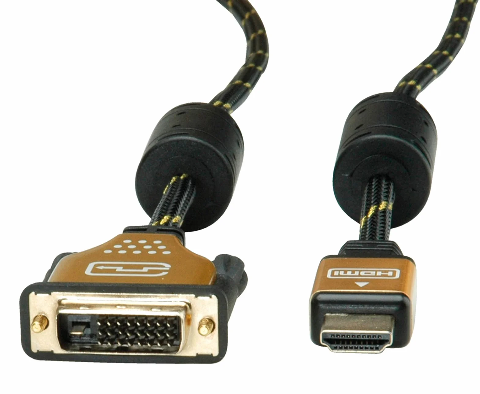 ROLINE GOLD kabel do monitora DVI-HDMI, ST-ST, (24+1) podwójny lewy, 1,5 m