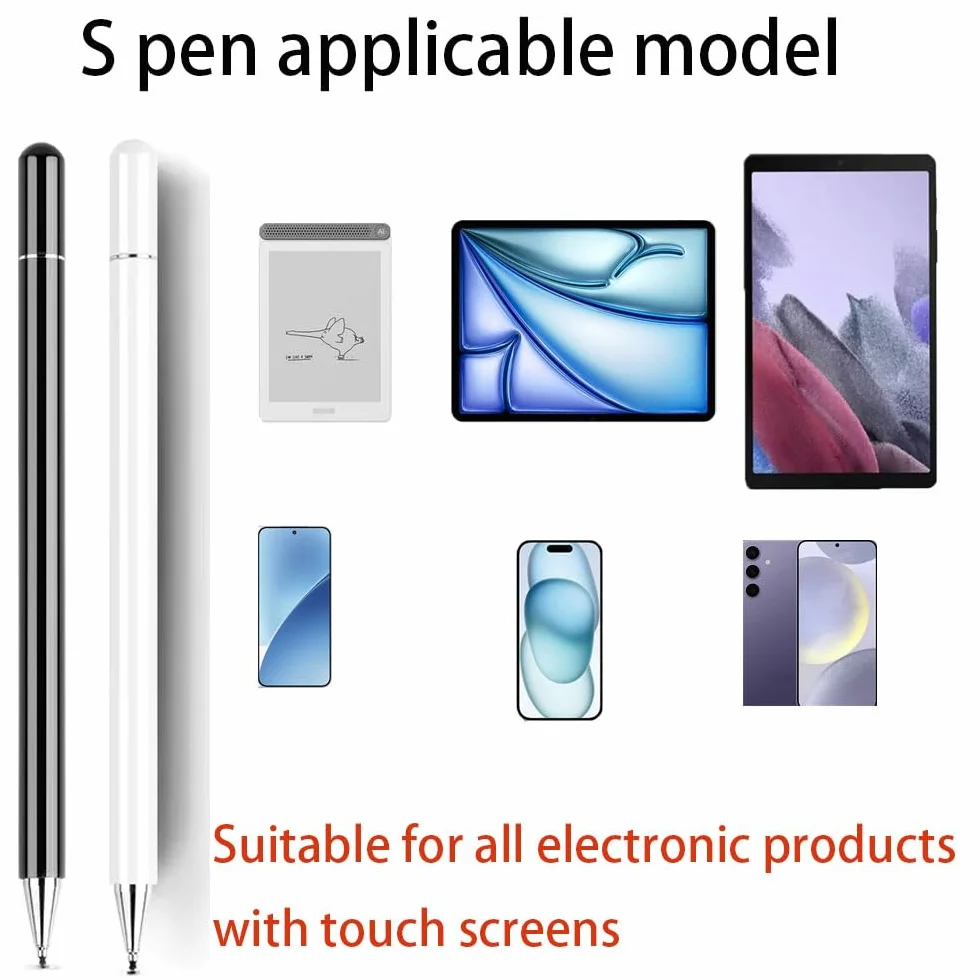 Rysik do Samsung Galaxy Tab A9/A8/A7/A6, wysoka czułość i precyzja, pojemnościowy rysik, wszystkie urządzenia dotykowe, dobry do rysowania i pisania szkiców (czarny)