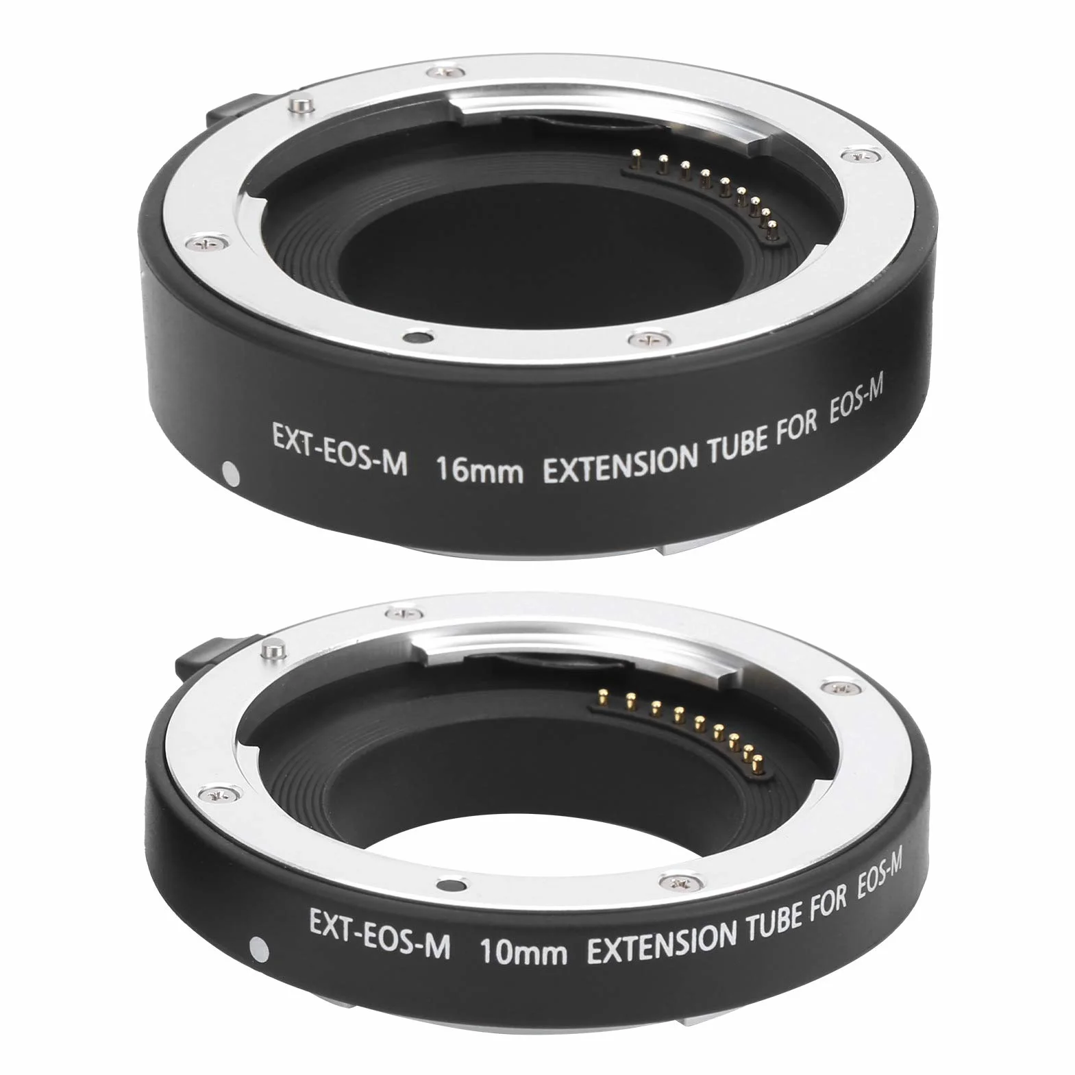 Zbliżenie Pierścień Pośredniczący Częściowe Makro Autofokus Rury Przedłużające 10mm 16mm do Aparatu EF-M Mocowanie Aparatu Fotografia Makro ze Stopu Aluminium ABS