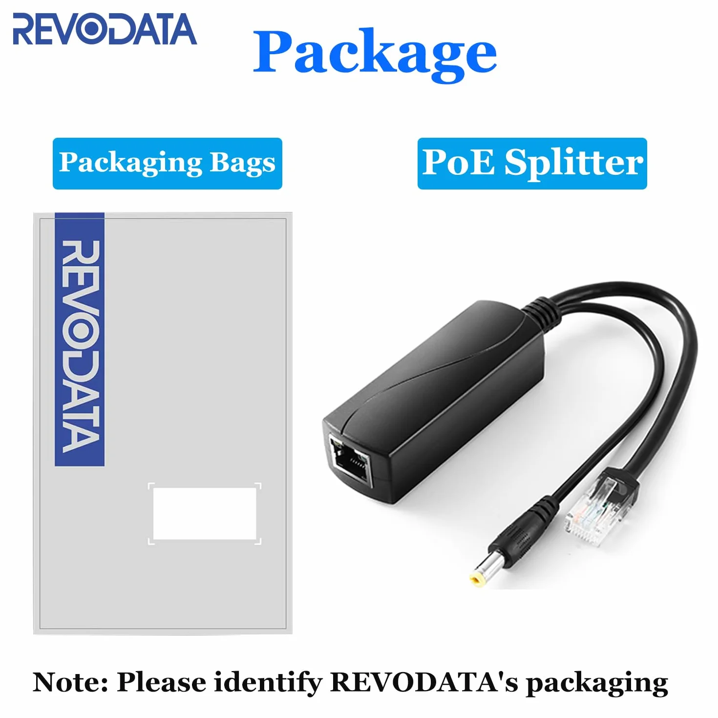 Rozdzielacz Gigabit PoE 12 V 1 A z wyjściem IEEE 802.3af Standardowy 10, 100, 1000 Mbps Power Over Ethernet rozdzielacz adapter do kamery IP CCTV monitoringu 5,5 x 2,1 mm kabel z wtyczką DC (PS5712G)